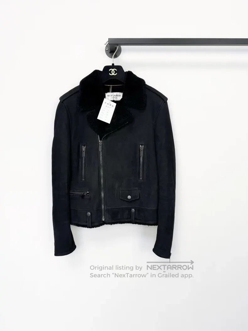 Saint Laurent Paris Saint Laurent Paris Fur-Trimmed Jacket Size XS / US 0-2 / IT 36-38 - 1 Thumbnail