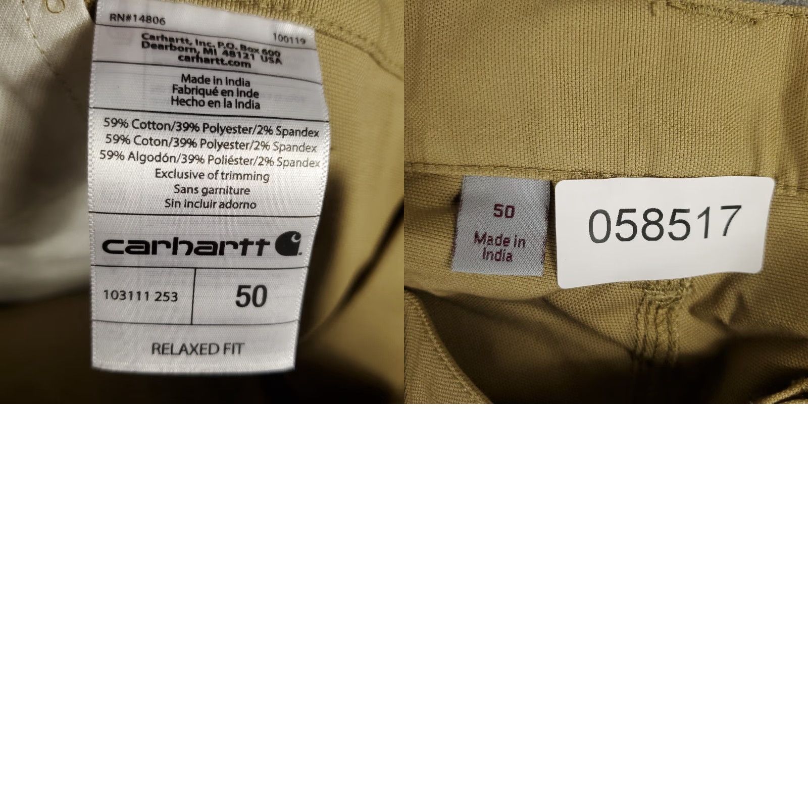 Carhartt Carhartt Relaxed Fit Canvas Shorts Mens Size 50 Beige 5-Pocket Work Bermuda Size US 34 / EU 50 - 8 Thumbnail