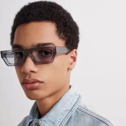 Electric Visual × Vintage Rectangle Clear Gray Sun Glasses Size ONE SIZE - 1 Thumbnail