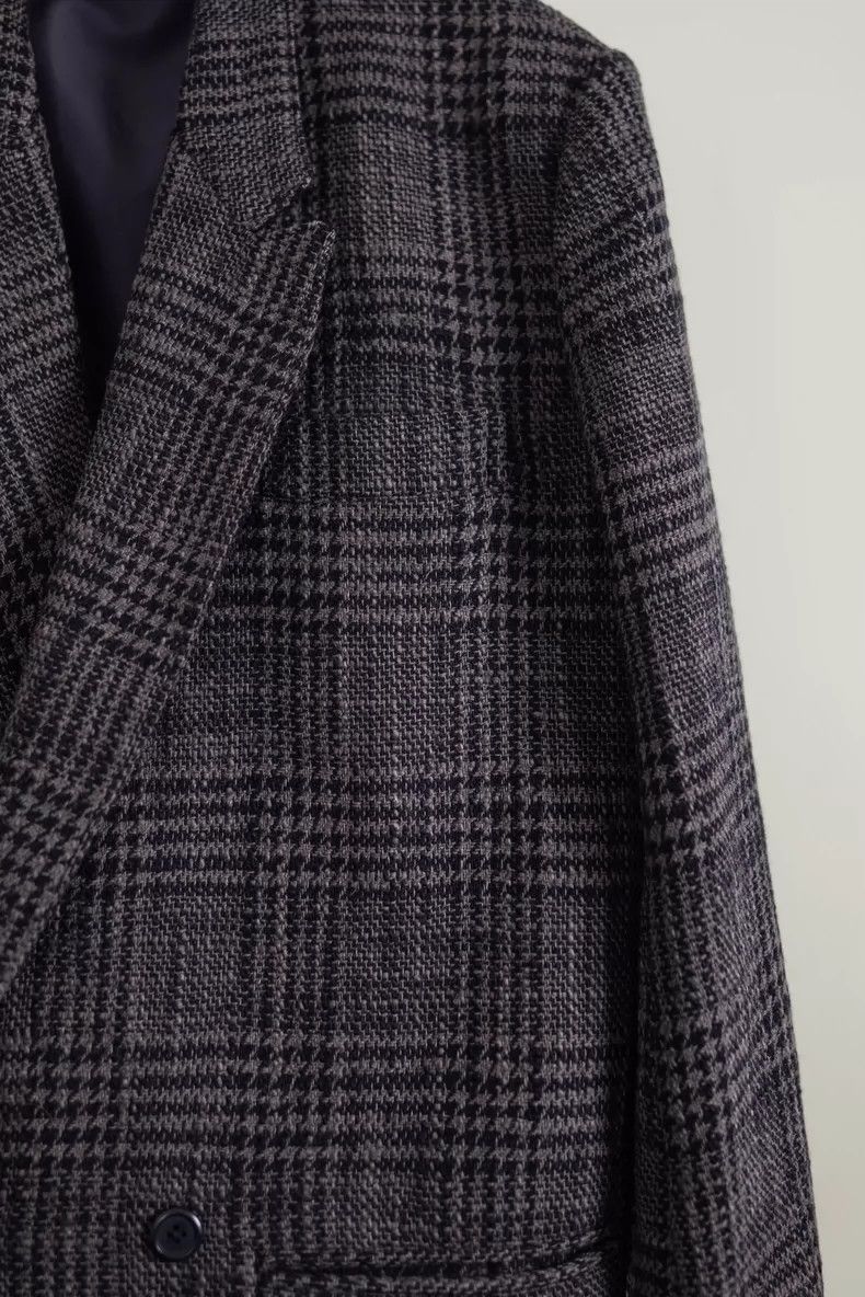 Yohji Yamamoto Yohji Yamamoto size s Grey and black striped double-breaste Size 36R - 3 Thumbnail