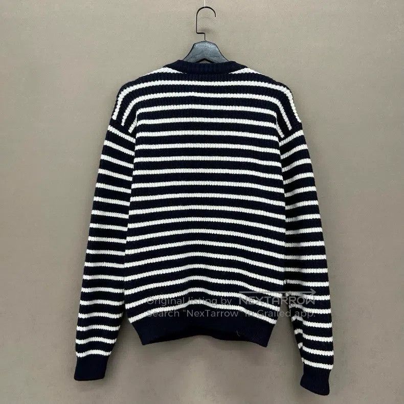Balenciaga Balenciaga Chest Embroidered Logo Striped Sweater Size US L / EU 52-54 / 3 - 2 Thumbnail