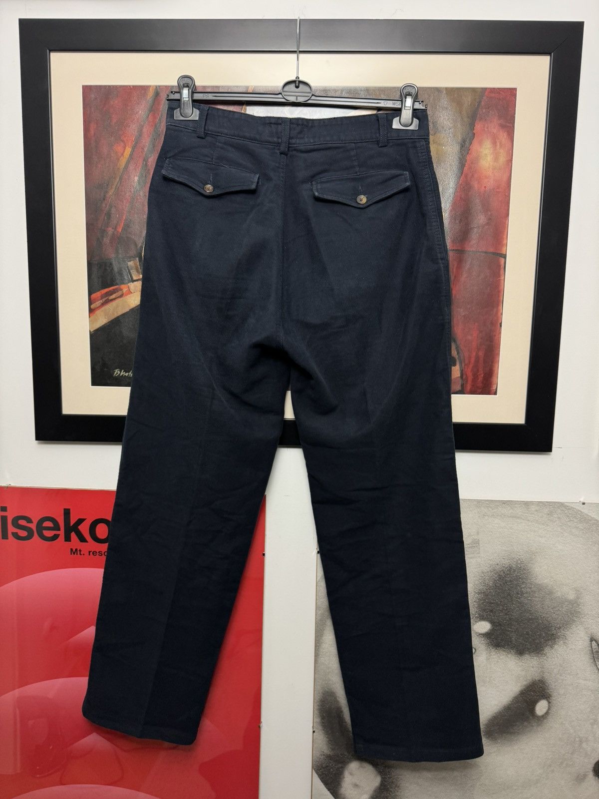 Valentino Vintage VALENTINO Pant 90s Luxury Rare High End Navy Cotton Size US 32 / EU 48 - 2 Thumbnail