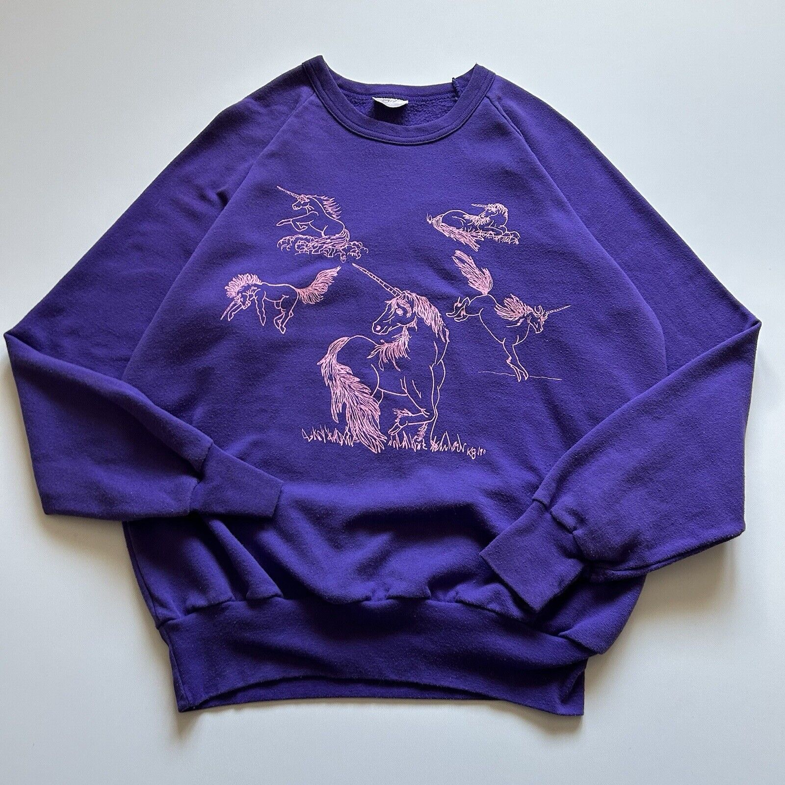 Vintage Vintage 90s Unicorn Mythical Art Crewneck Small Purple Rare Size US S / EU 44-46 / 1 - 1 Thumbnail