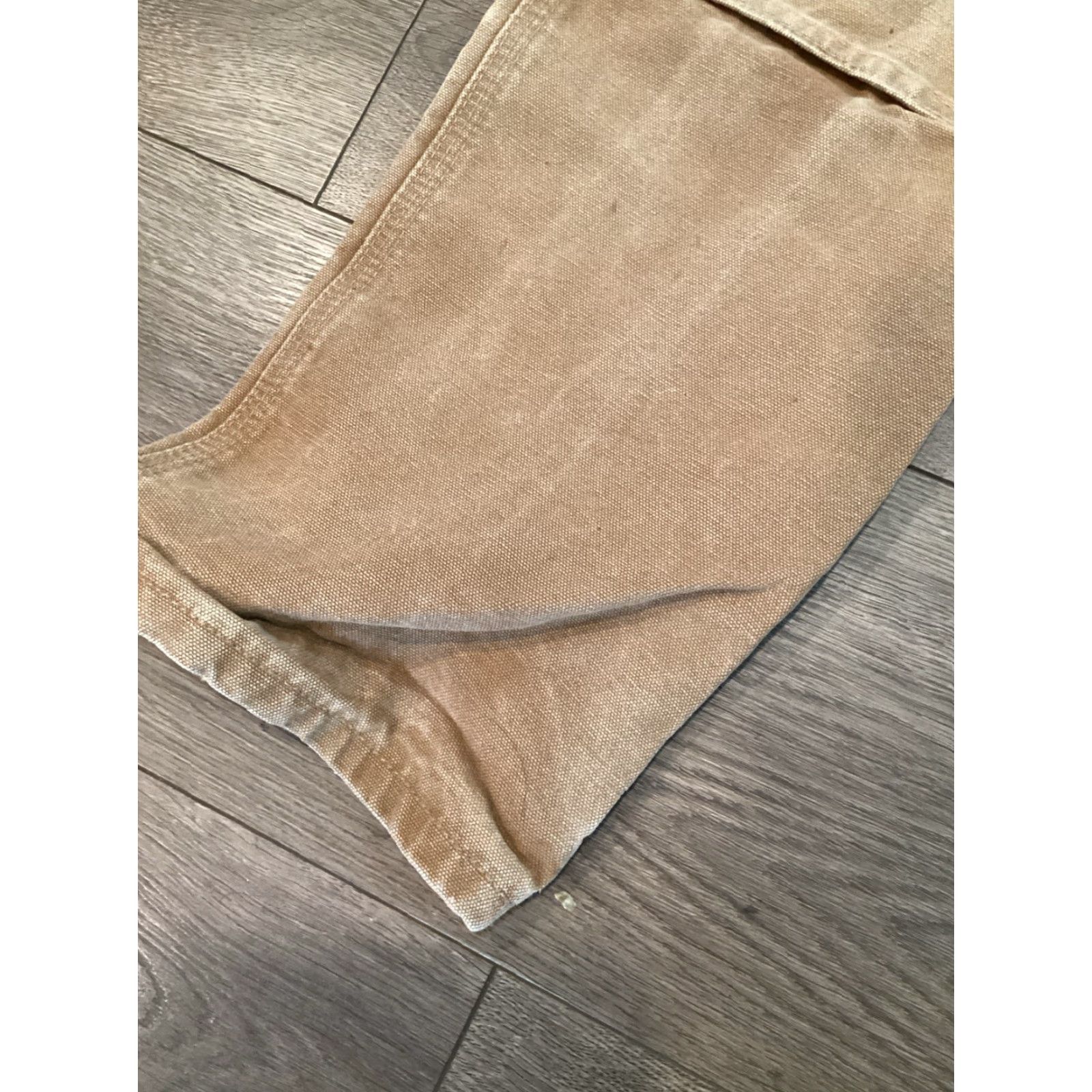 Carhartt VINTAGE Carhartt Jeans Pant Work Distressed Double Knee Denim Tan 34x34 Mens Regular Inseam 30 Size US 34 / EU 50 - 5 Thumbnail