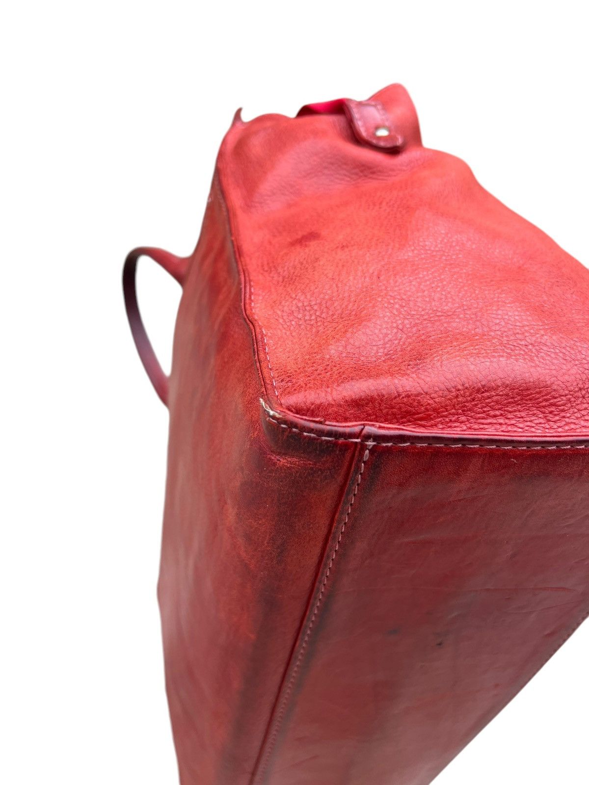 Japanese Brand Vintage PICCINO Tokyo Stains Patina Leather Bag Size ONE SIZE - 15 Thumbnail