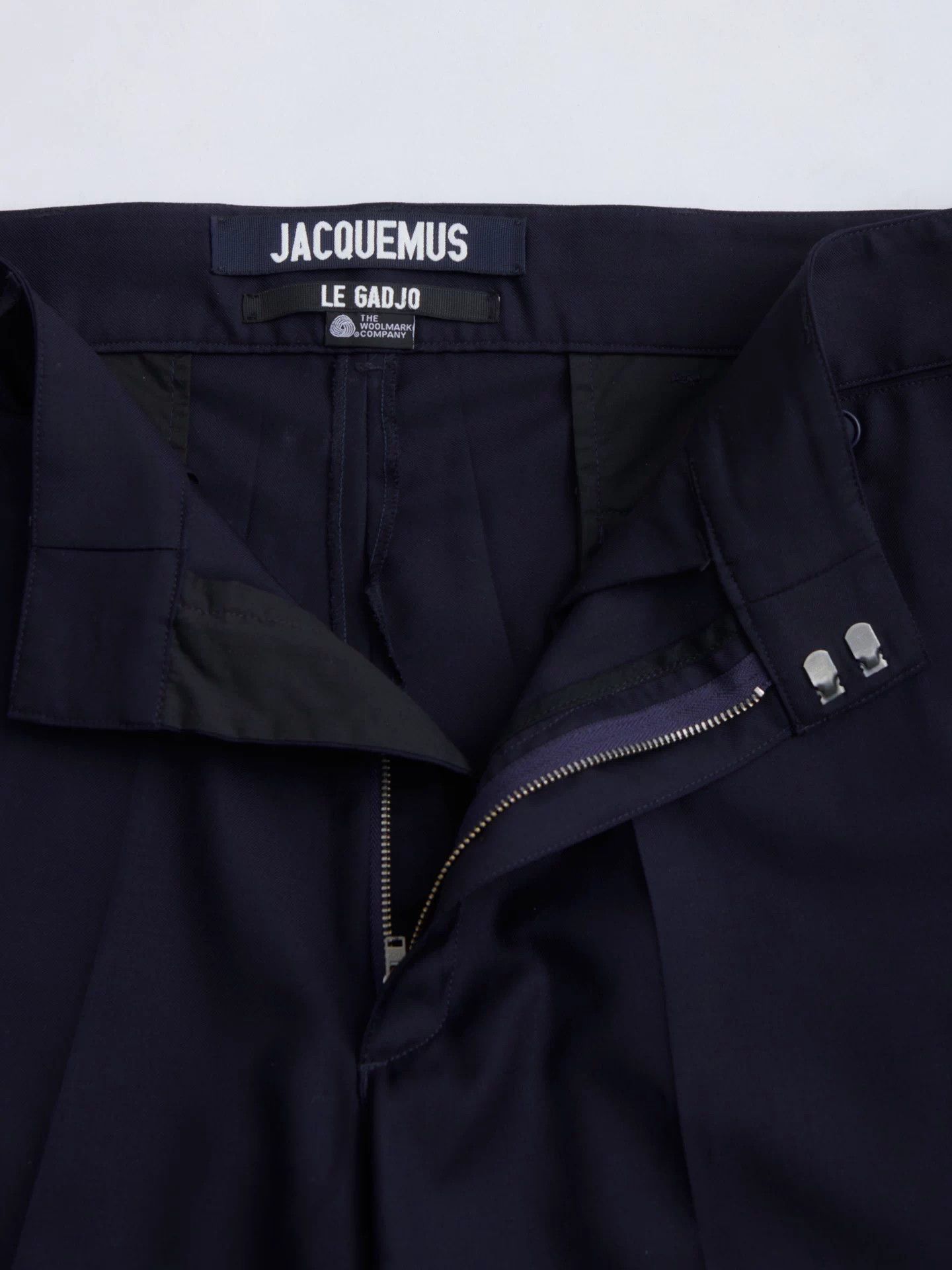 Jacquemus JACQUEMUS Navy Wool Wide-Leg Short Pants Size US 36 / EU 52 - 8 Thumbnail