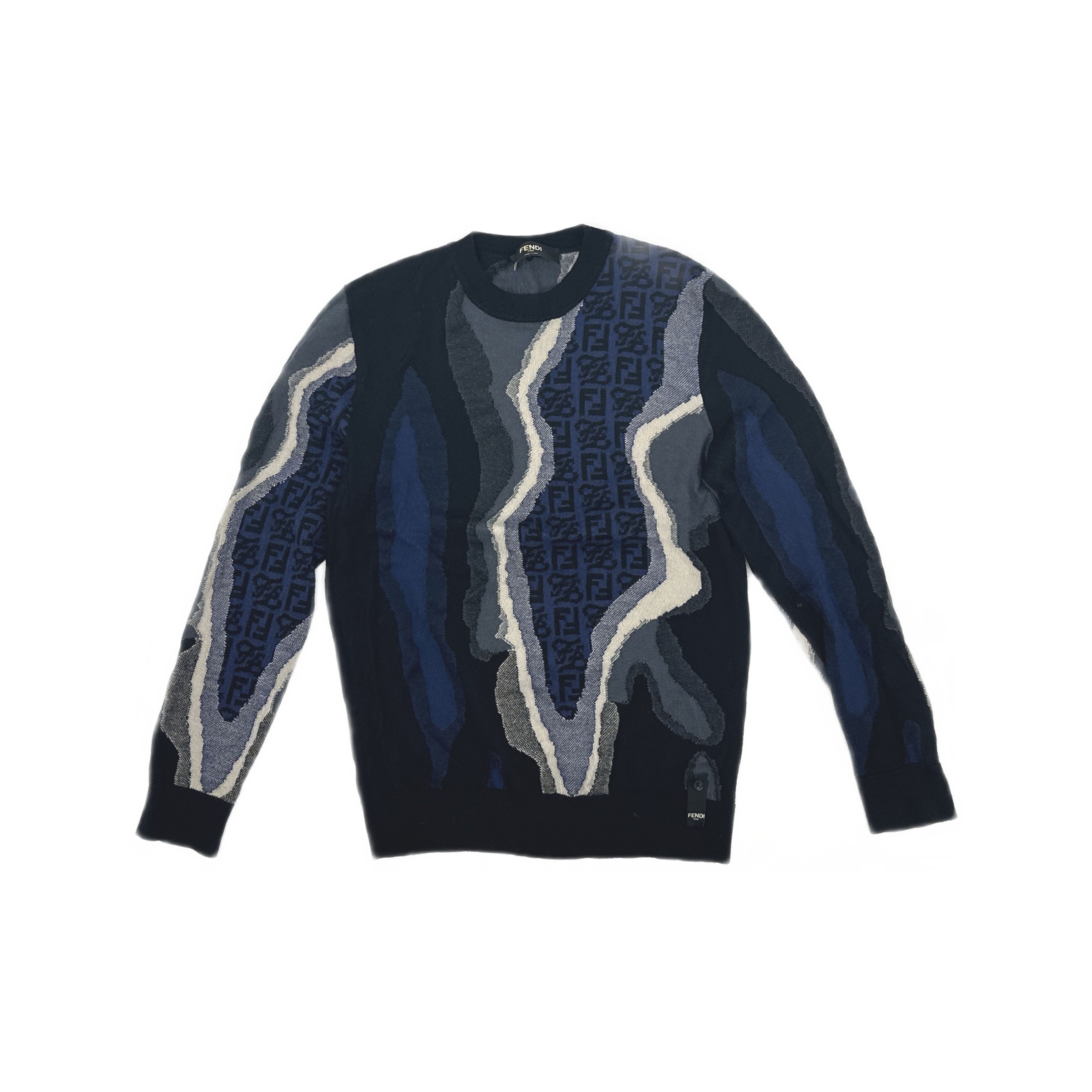 Fendi Fendi FF Logo Pattern Knit Sweater Size 48 Size US M / EU 48-50 / 2 - 1 Thumbnail