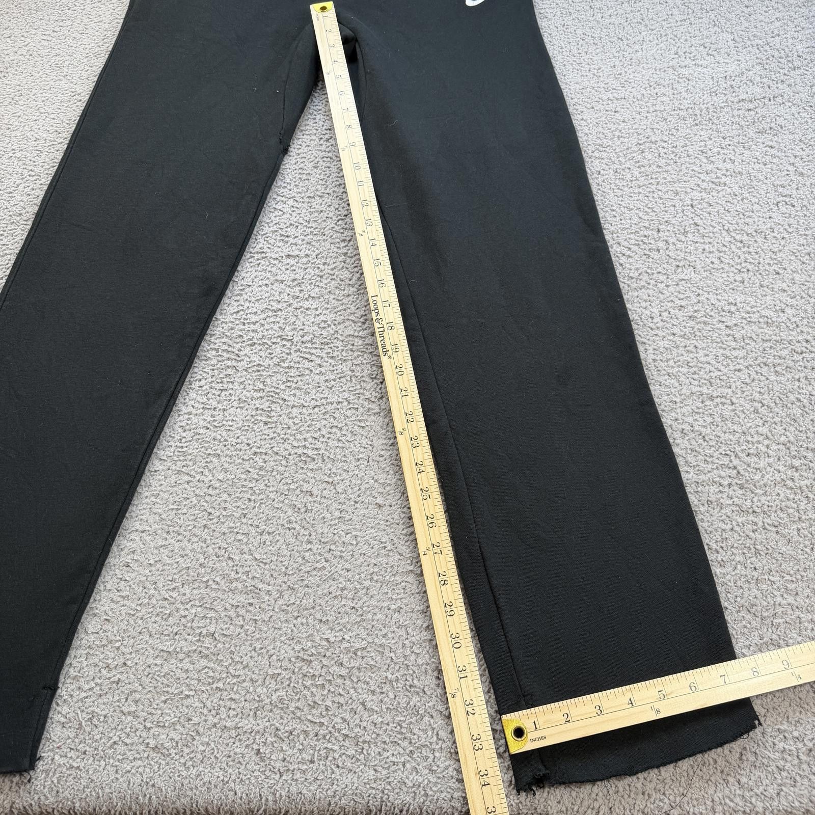 Nike Nike Black Distressed Sweatpants Mens L Y2K Grunge Raw Hem Size US 34 / EU 50 - 5 Thumbnail