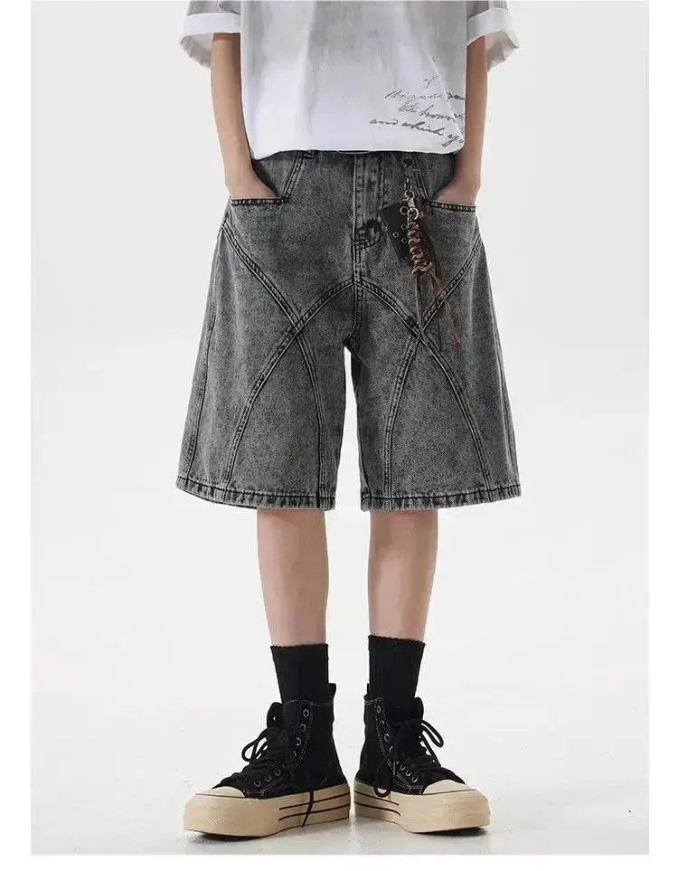Japanese Brand Retro structured loose denim shorts Size US 32 / EU 48 - 1 Thumbnail