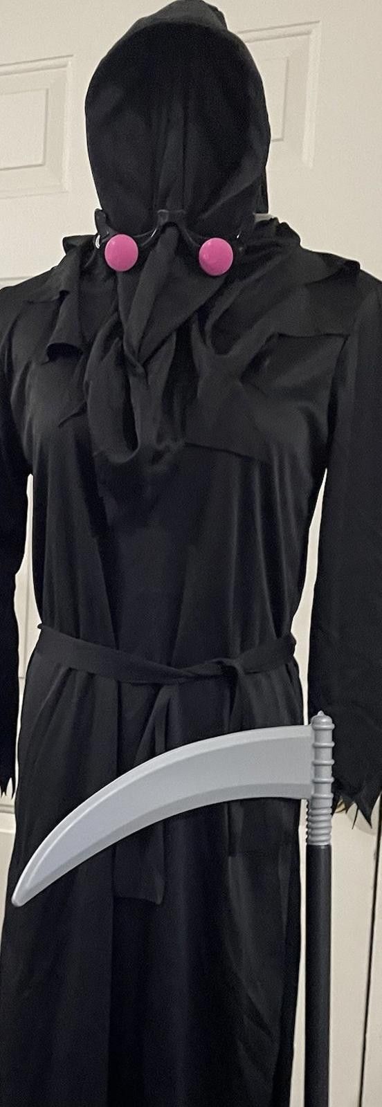 Other Grim Reaper Halloween Costume with Glowing Red Eyes Size ONE SIZE - 2 Thumbnail