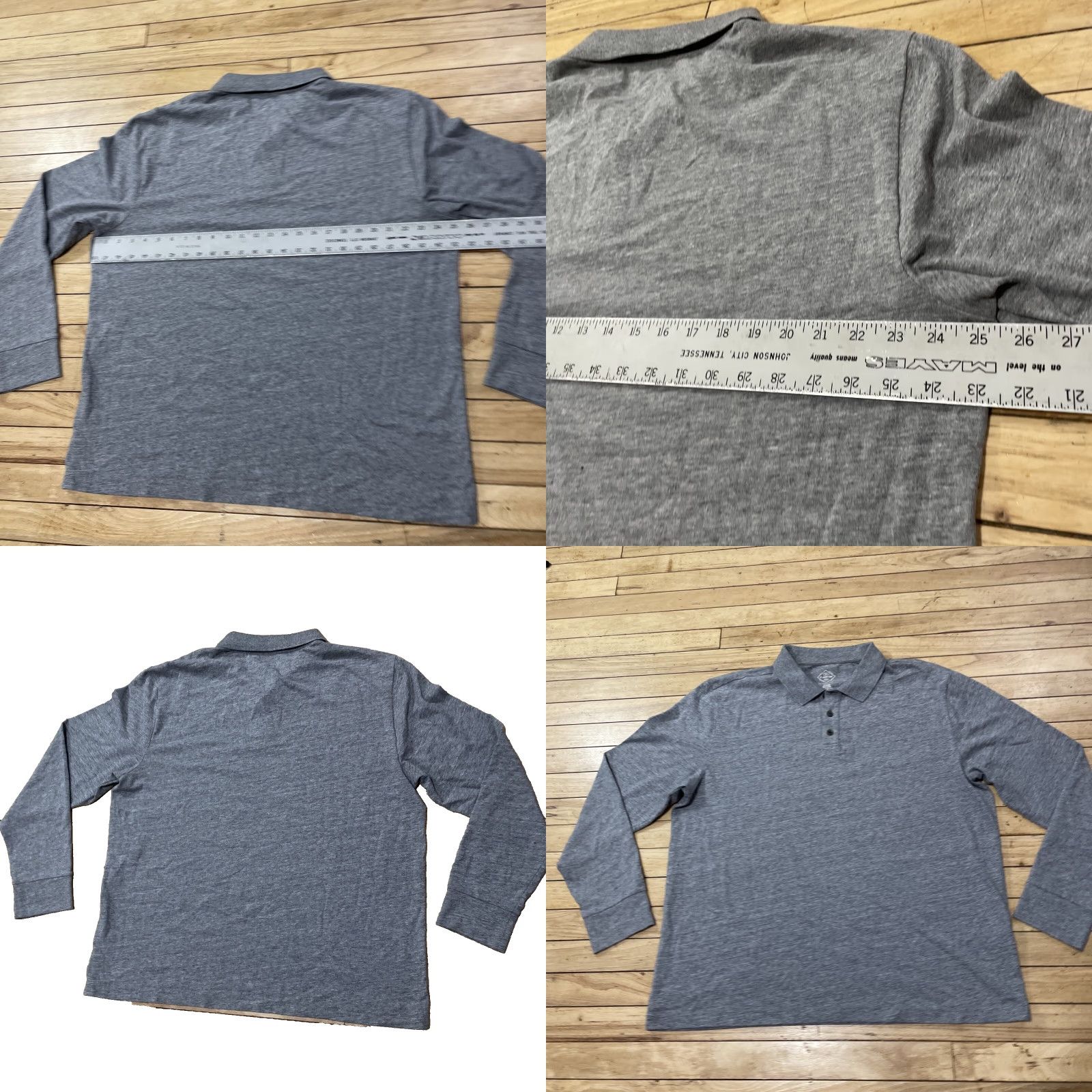 Vintage St. John's Bay Polo Mens XL Gray Jersey Stretch Polo XL Size US XL / EU 56 / 4 - 8 Thumbnail