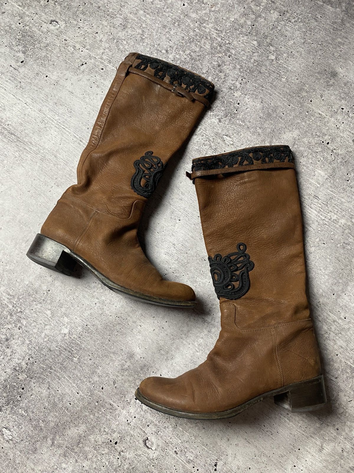 Prada Vintage Prada Riding Leather Boots Size US 8.5 / IT 38.5 - 3 Thumbnail