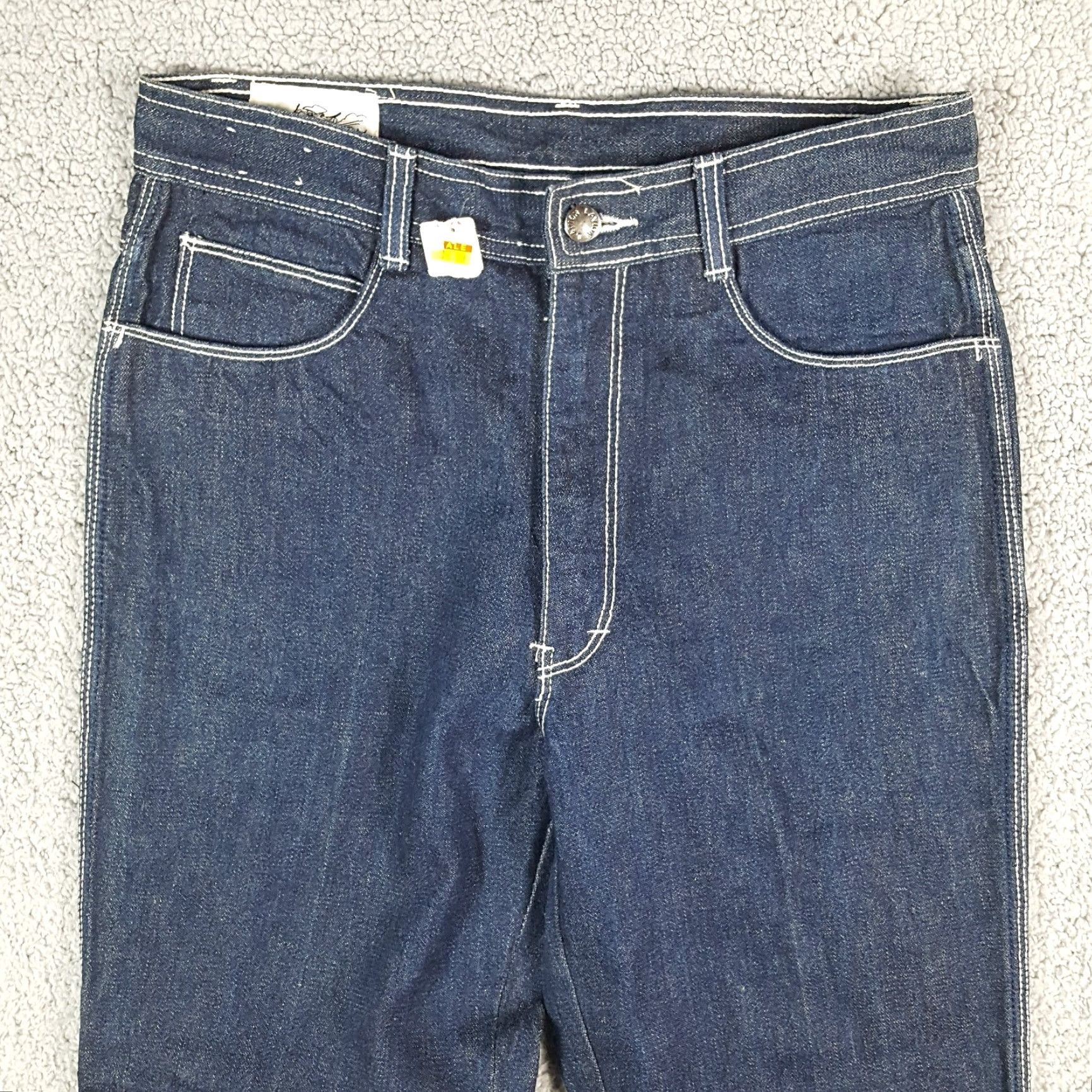 Denime VINTAGE Lavion 90s Dark Denim Straight Leg Jeans Womens Size 32 Blue Pants Size 24" / US 00 / IT 34 - 2 Thumbnail