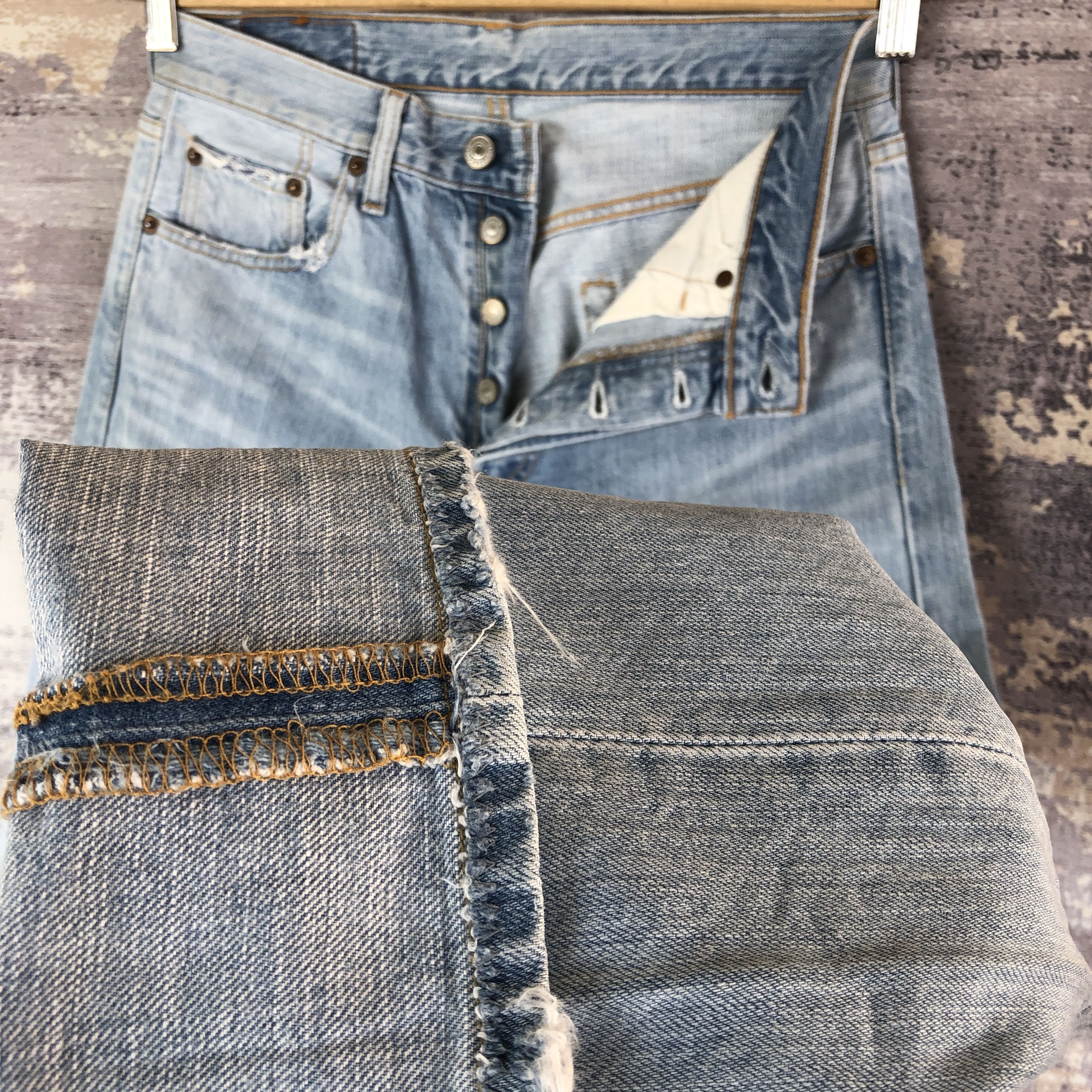 Levi's Vintage 90s Levis 501 Light Wash Distressed Levi's Denim Size US 28 / EU 44 - 8 Thumbnail