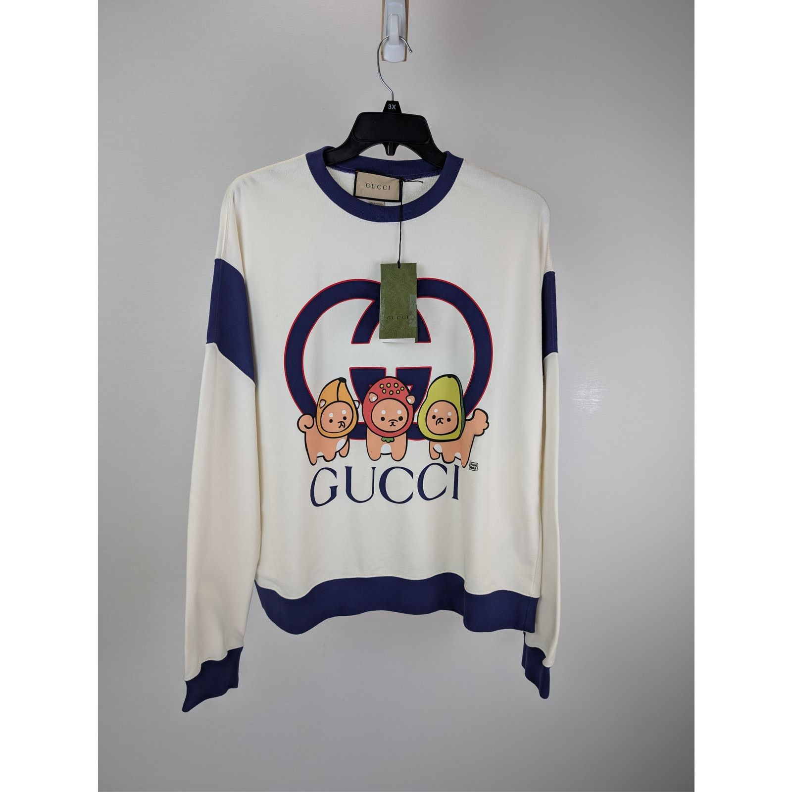 Gucci o1rshd1 Medium Felted Cotton Jersey Long Sleeve Sweatshirt Size US XL / EU 56 / 4 - 1 Thumbnail