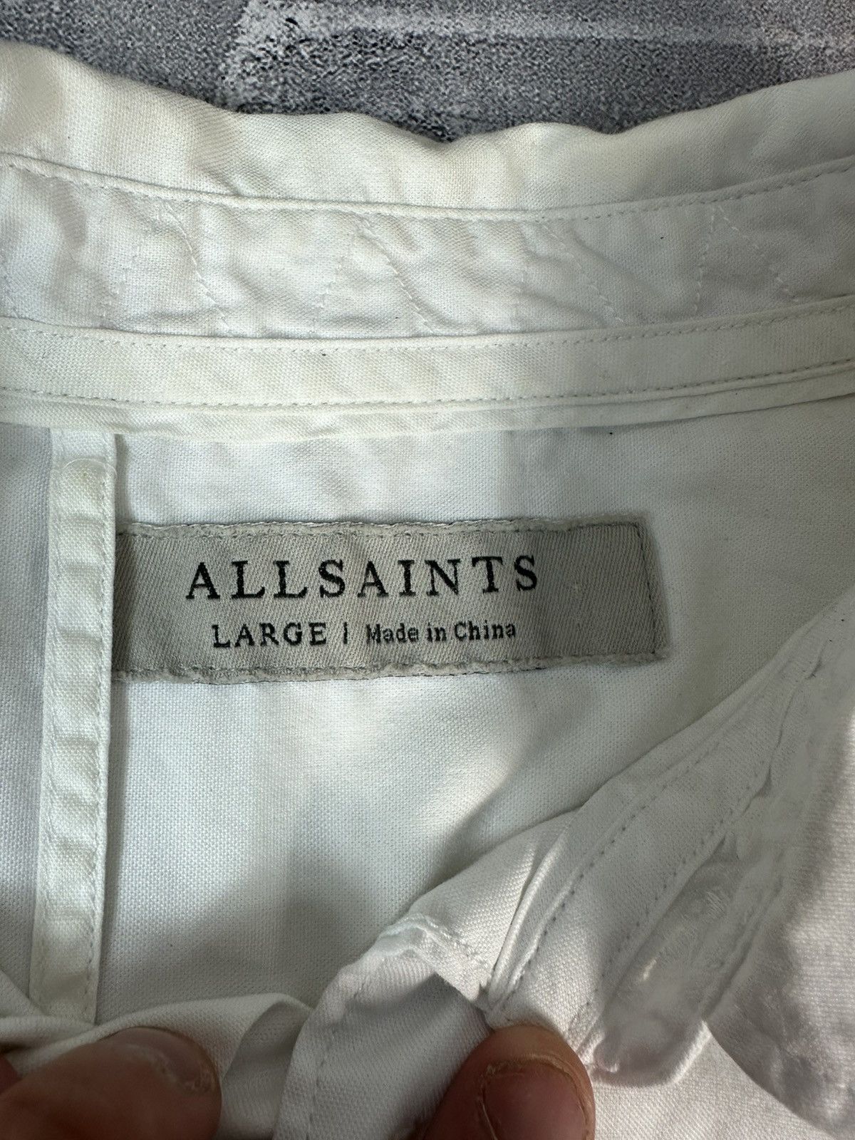 Allsaints Allsaints white mens shirt Size L Size US L / EU 52-54 / 3 - 5 Thumbnail