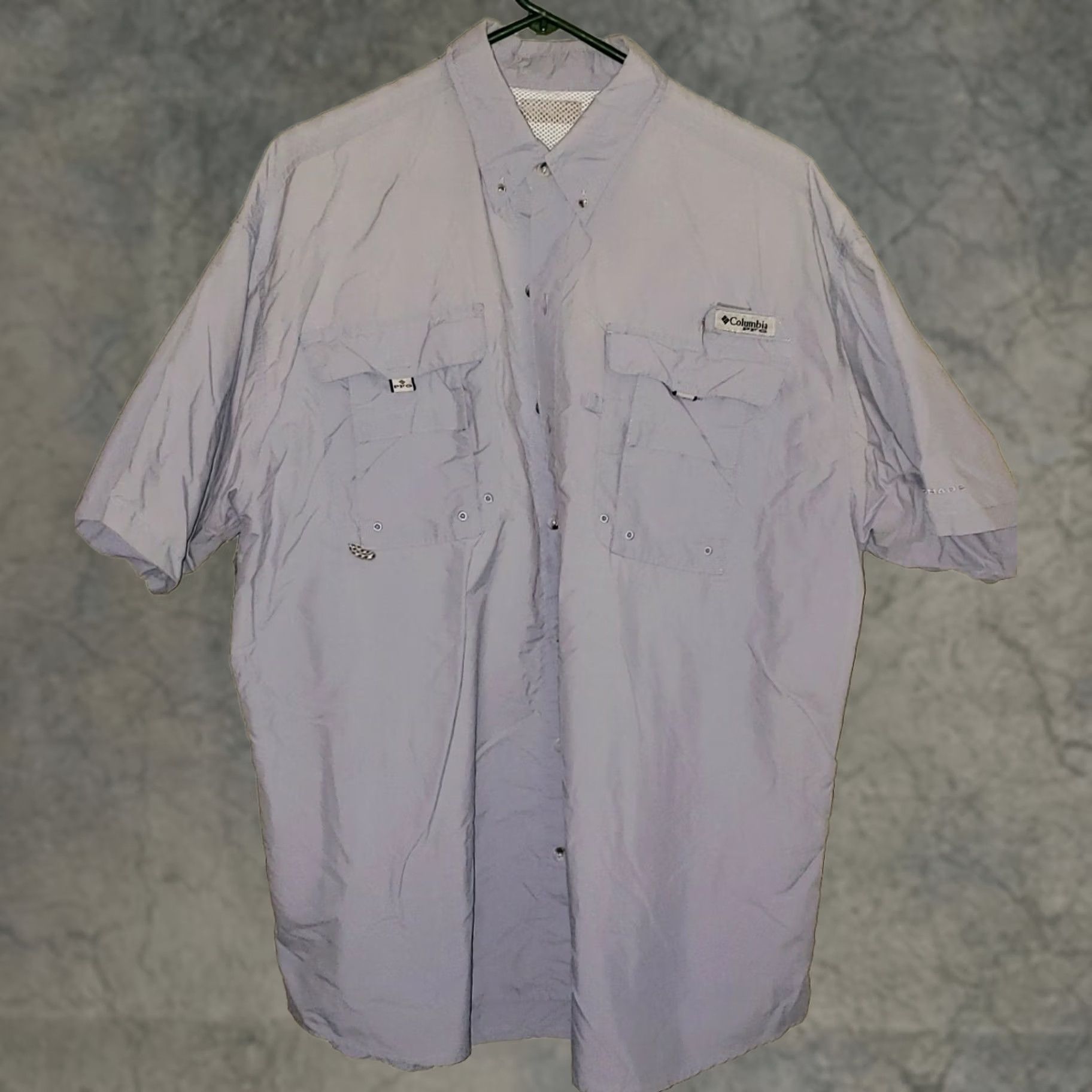 X-LARGE Columbia PFG Men’s 100% Cotton SS Button Front Fishing Shirt Blue XL Size US XL / EU 56 / 4 - 1 Thumbnail