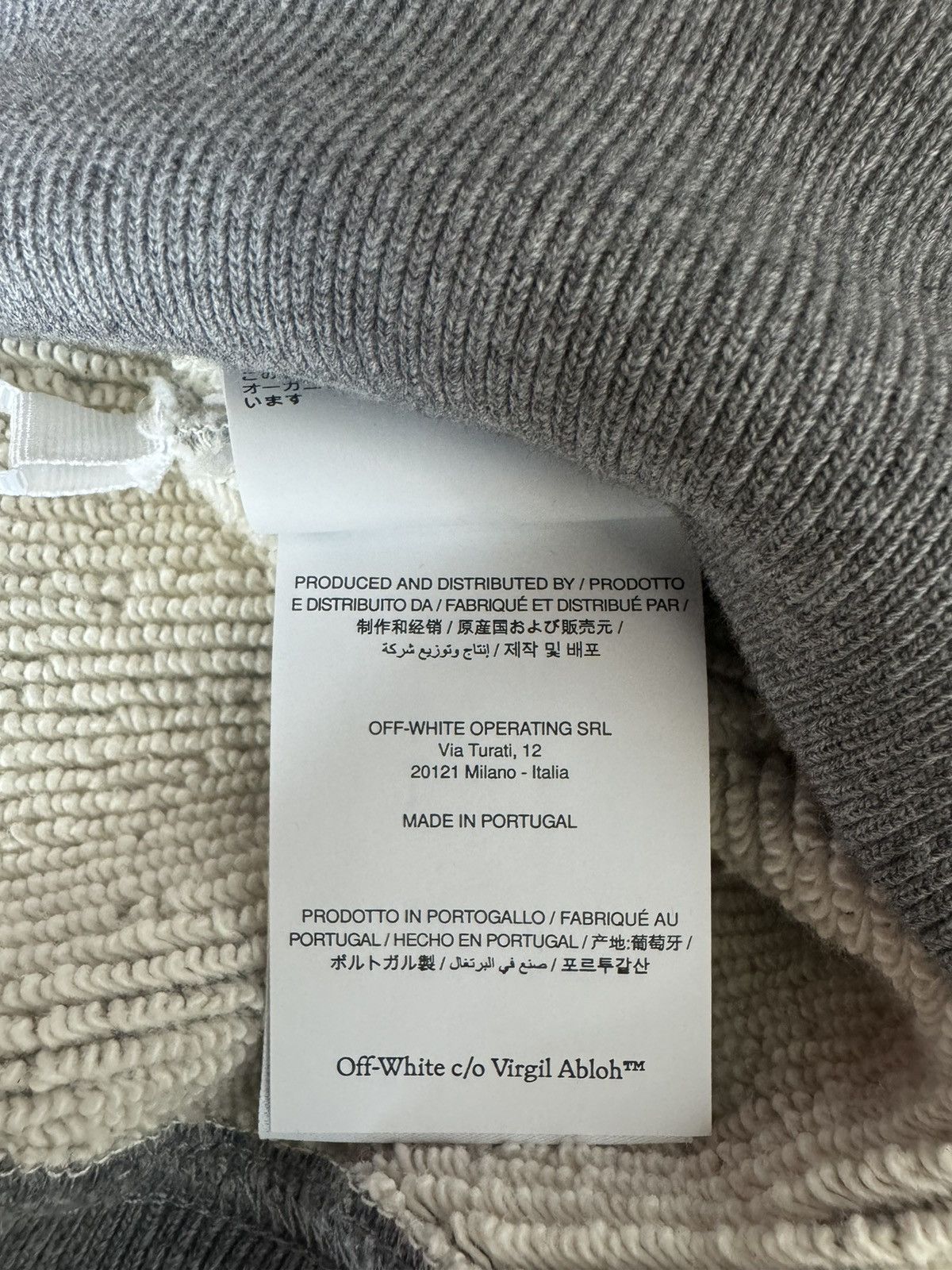 Off-White Off-White Virgil Abloh Men's Gray Hoodie Size US M / EU 48-50 / 2 - 10 Thumbnail