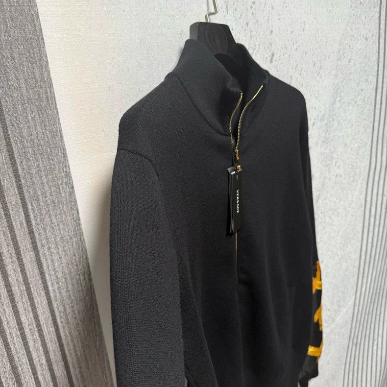 Versace Versace Wool patchwork design Medusa avatar in classic bla Size US XL / EU 56 / 4 - 4 Thumbnail