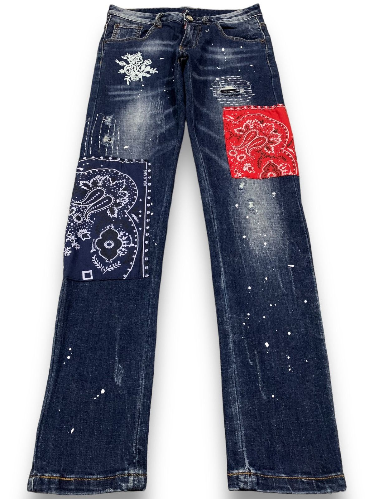 Kapital Vintage Boro Sashiko Bandana Patchwork Jeans like Kapital Size US 29 - 1 Thumbnail