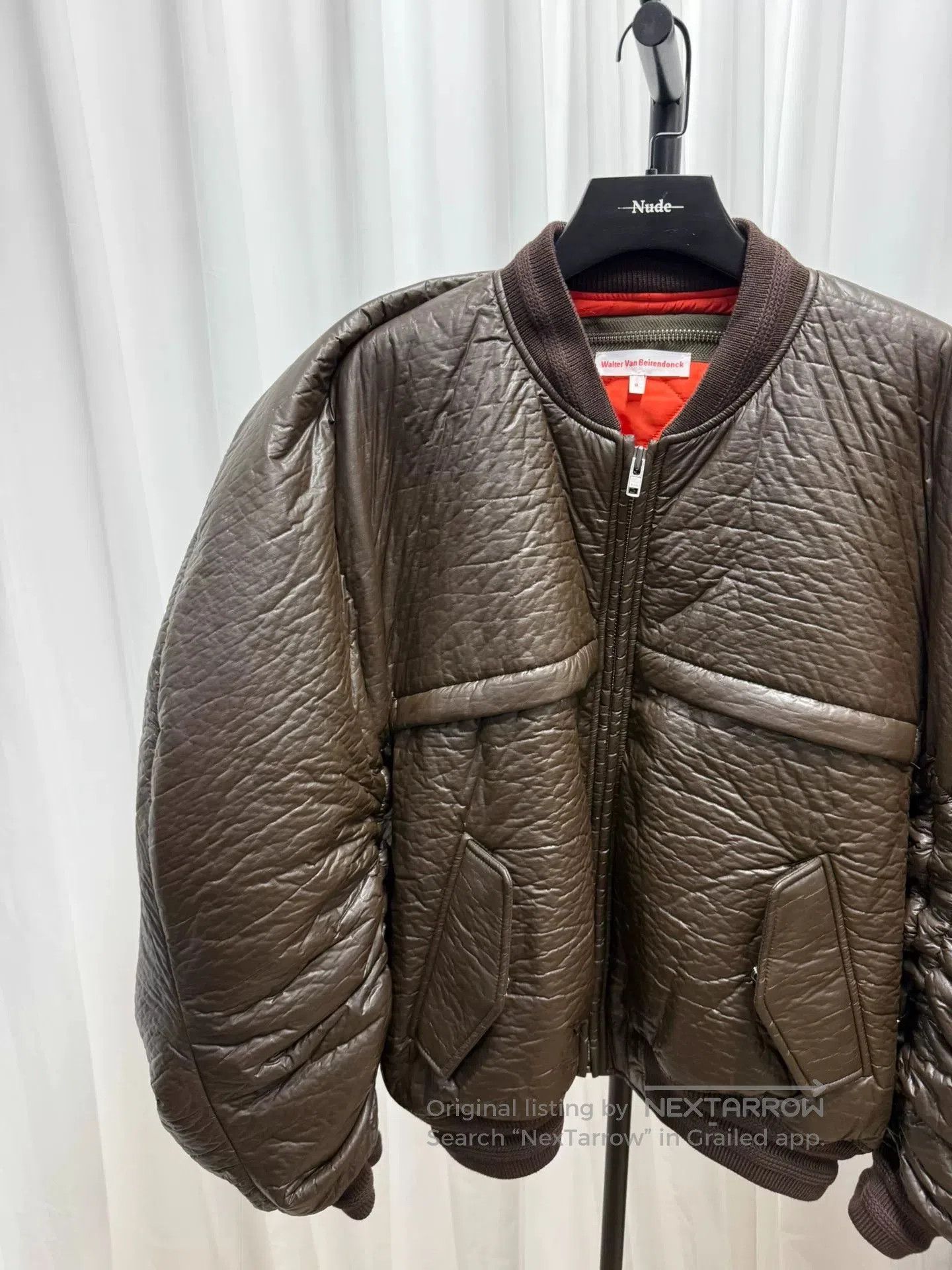 Walter Van Beirendonck oversized brown bomber jacket by walter van beirendonck. Size US XXL / EU 58 / 5 - 3 Thumbnail