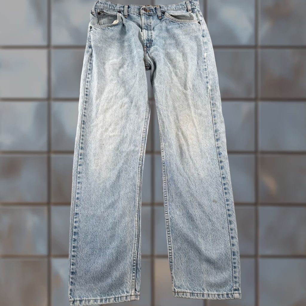 Levi's VINTAGE Levi’s 505 Jeans Men 32x30 Blue Denim Straight Logo Pockets 90s Orange Tab H Size US 34 / EU 50 - 1 Thumbnail
