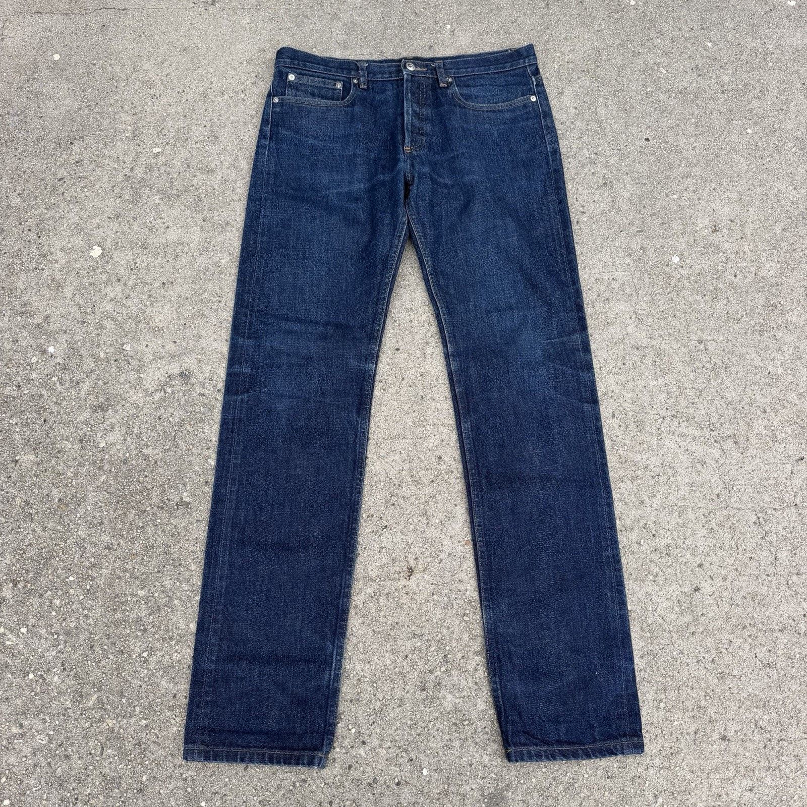 A.P.C. APC Petite Standard Dark Wash Selvedge Denim Jeans Sz 33 Size US 33 - 1 Thumbnail