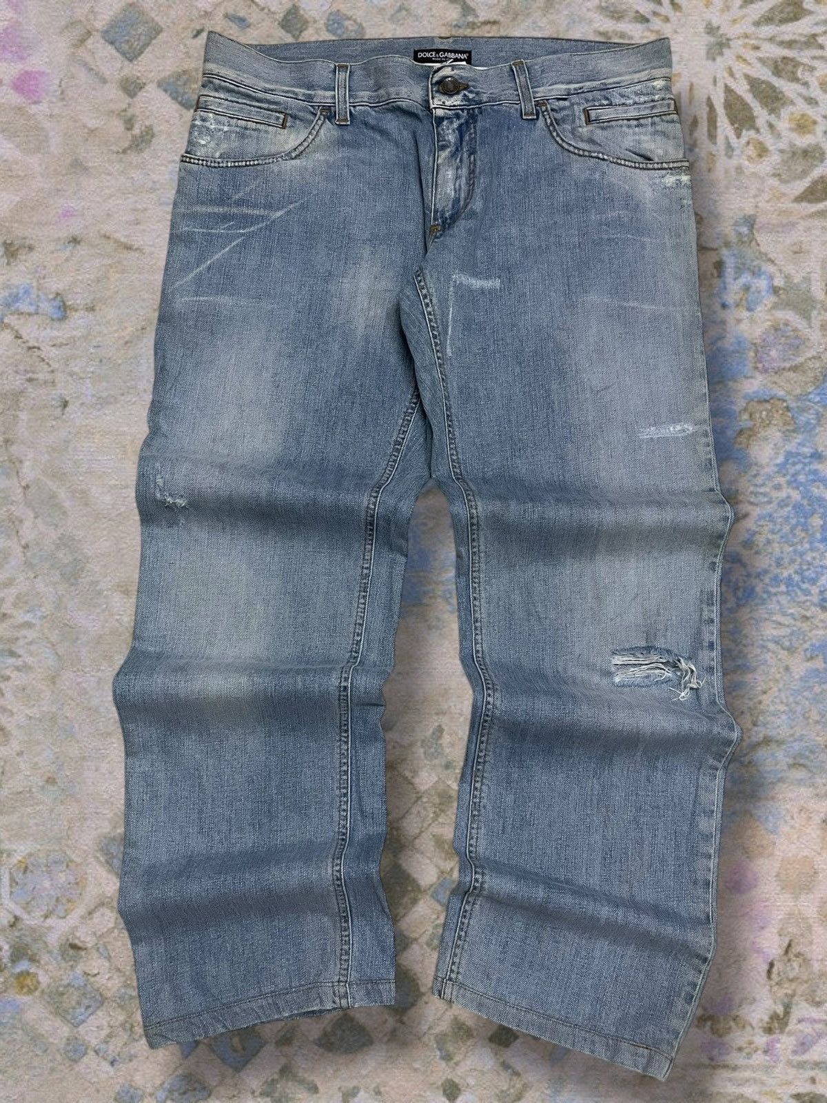 Dolce & Gabbana Vintage Authentic Designer Dolce & Gabbana Distressed Denim Size US 36 / EU 52 - 1 Thumbnail
