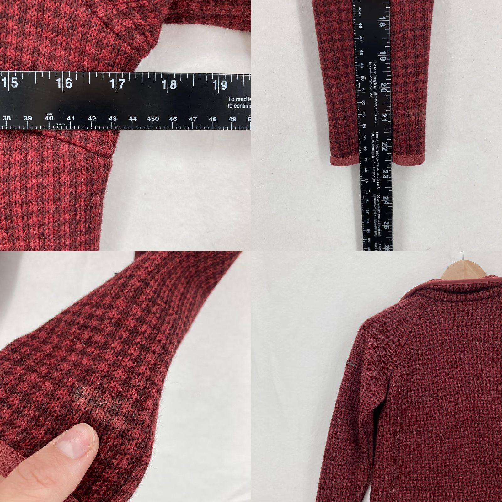 Vintage Columbia Jacket Womens XS Chillin Fleece Full Zip Outdoor Warm Pockets Hiking Red Check zip Jacket Womens XS Outdoor Casual Travel Workwear Size XS / US 0-2 / IT 36-38 - 8 Thumbnail