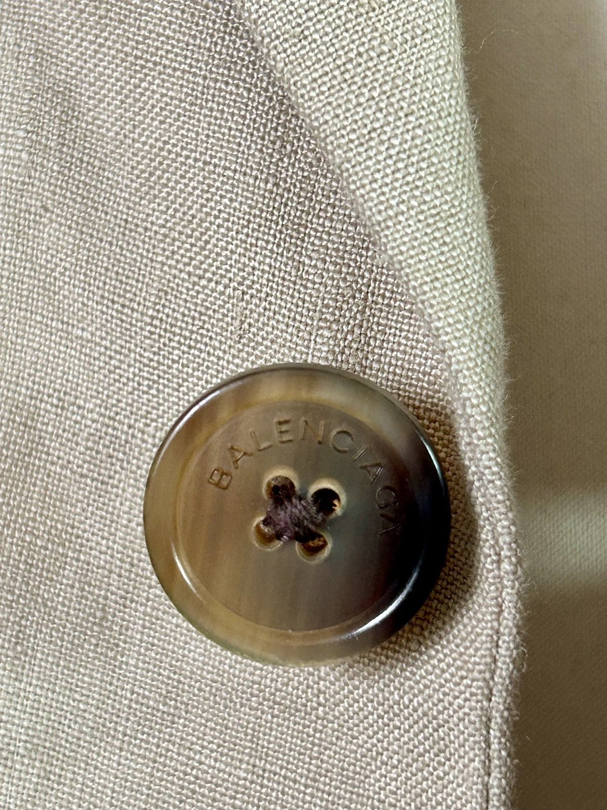 Balenciaga BALENCIAGA SS18 OVERSIZED WEIGHTED LINEN BLAZER JACKET 2018 Size US XS / EU 42 / 0 - 9 Thumbnail