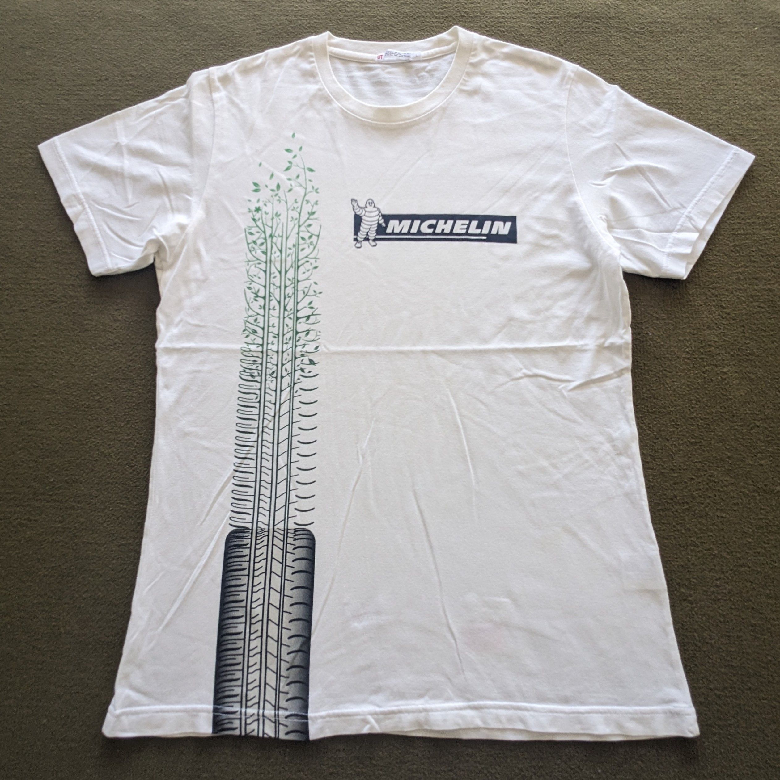 Japanese Brand Vintage MICHELIN Tyres Racing T-shirt Size US M / EU 48-50 / 2 - 1 Thumbnail