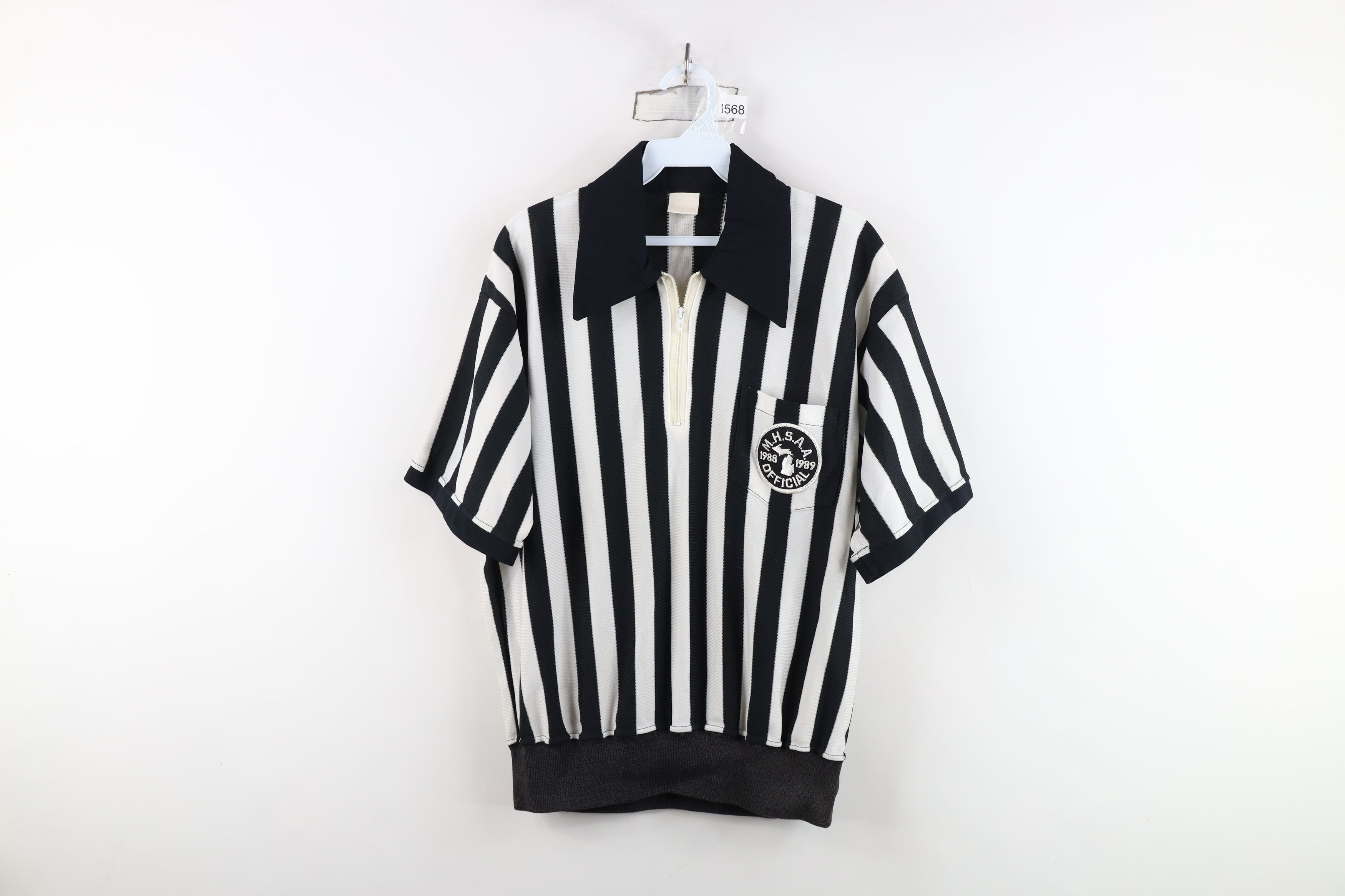 Vintage Vintage 80s MHSAA Official Referee Ref Uniform Polo USA Size US XL / EU 56 / 4 - 1 Thumbnail