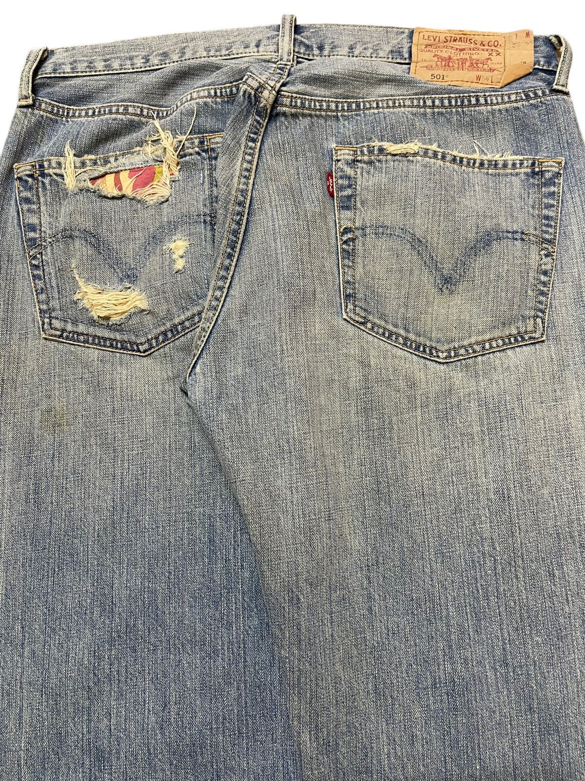Levi's Vintage 90 Levis 501 Distressed Style Loose Jeans Size US 34 / EU 50 - 6 Thumbnail