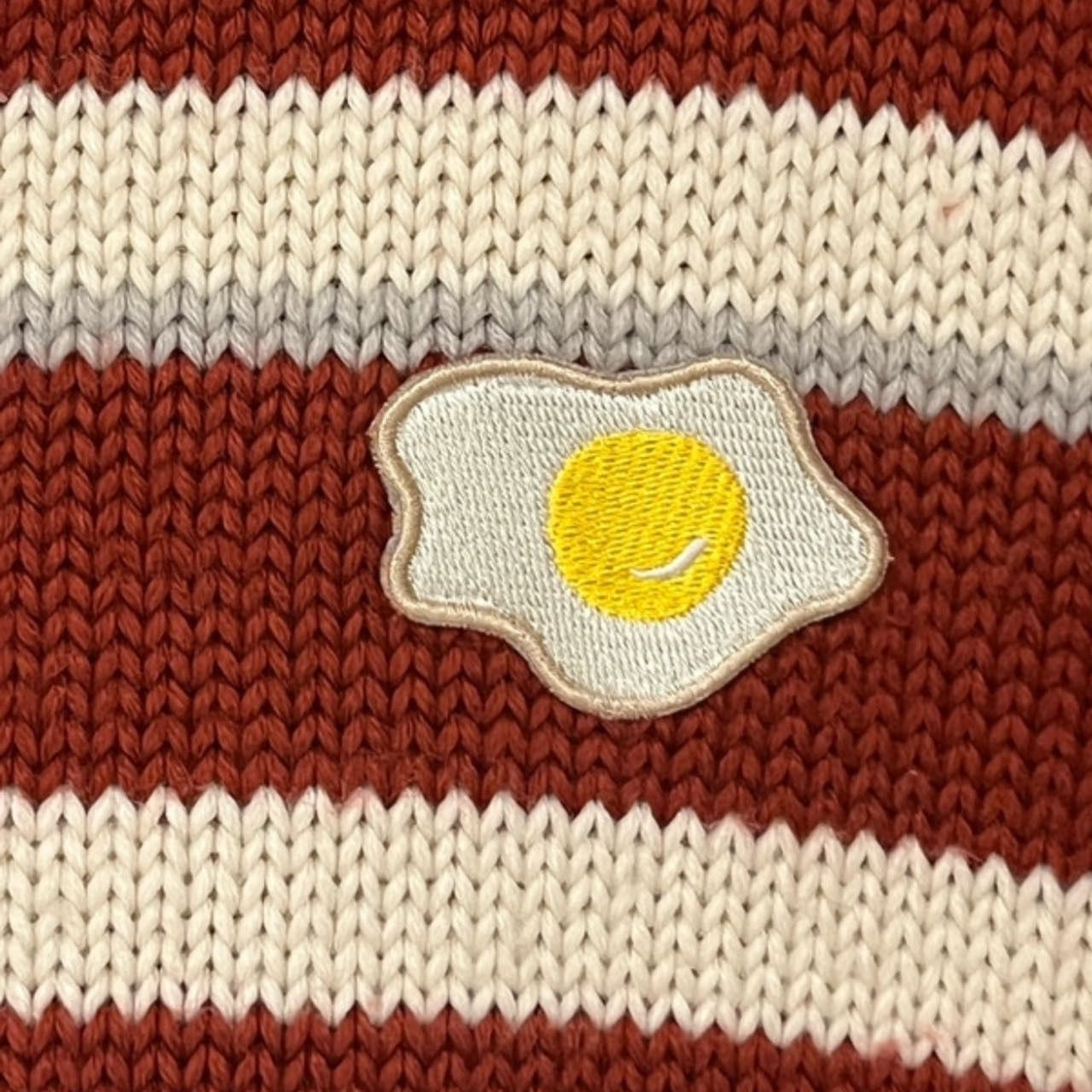 Other Cozy Striped oversized Sweater with Playful Fried Egg Accent Size S / US 4 / IT 40 - 3 Thumbnail