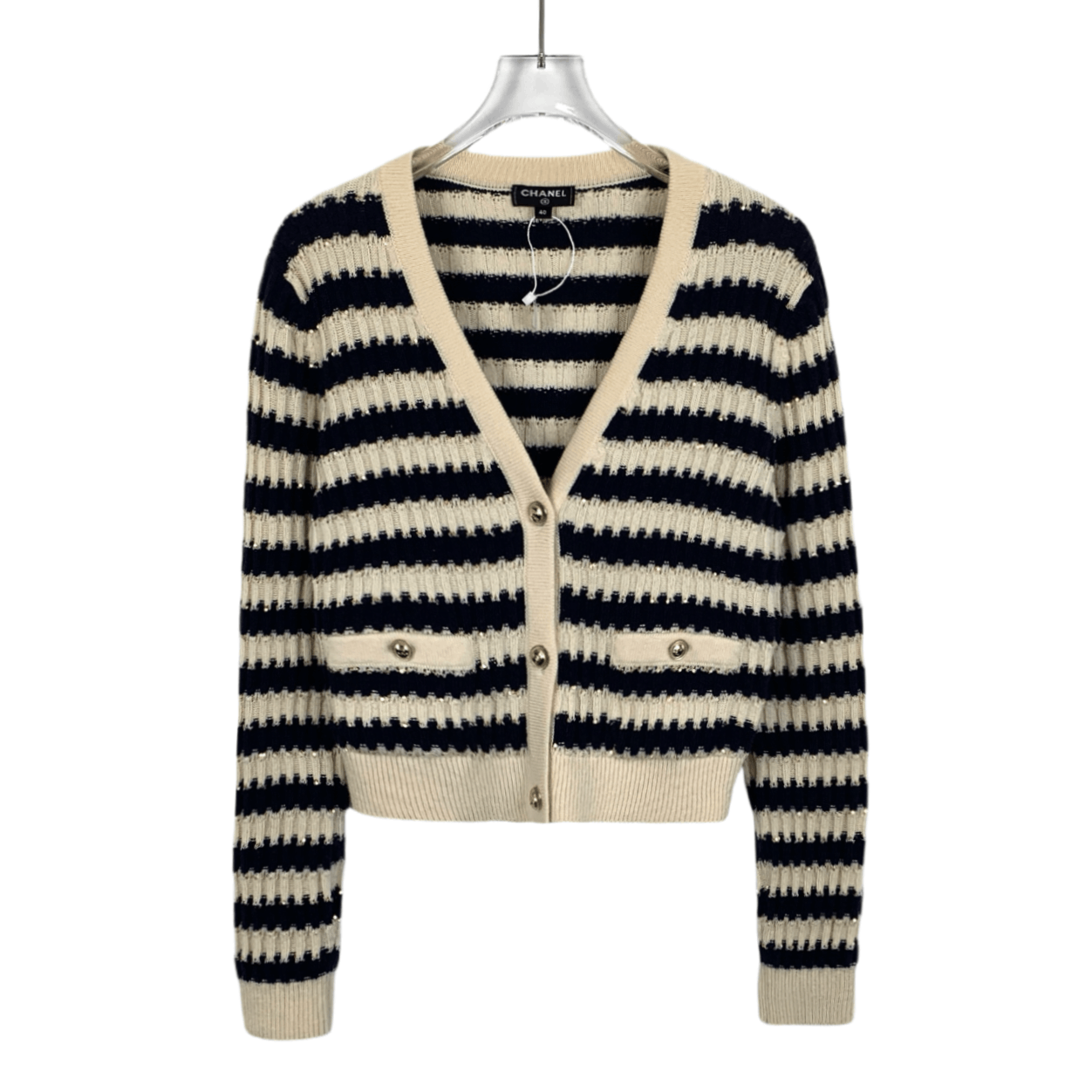 Chanel Chanel Colorblock S Long-Sleeve Cardigan (Size M) Size M / US 6-8 / IT 42-44 - 1 Thumbnail