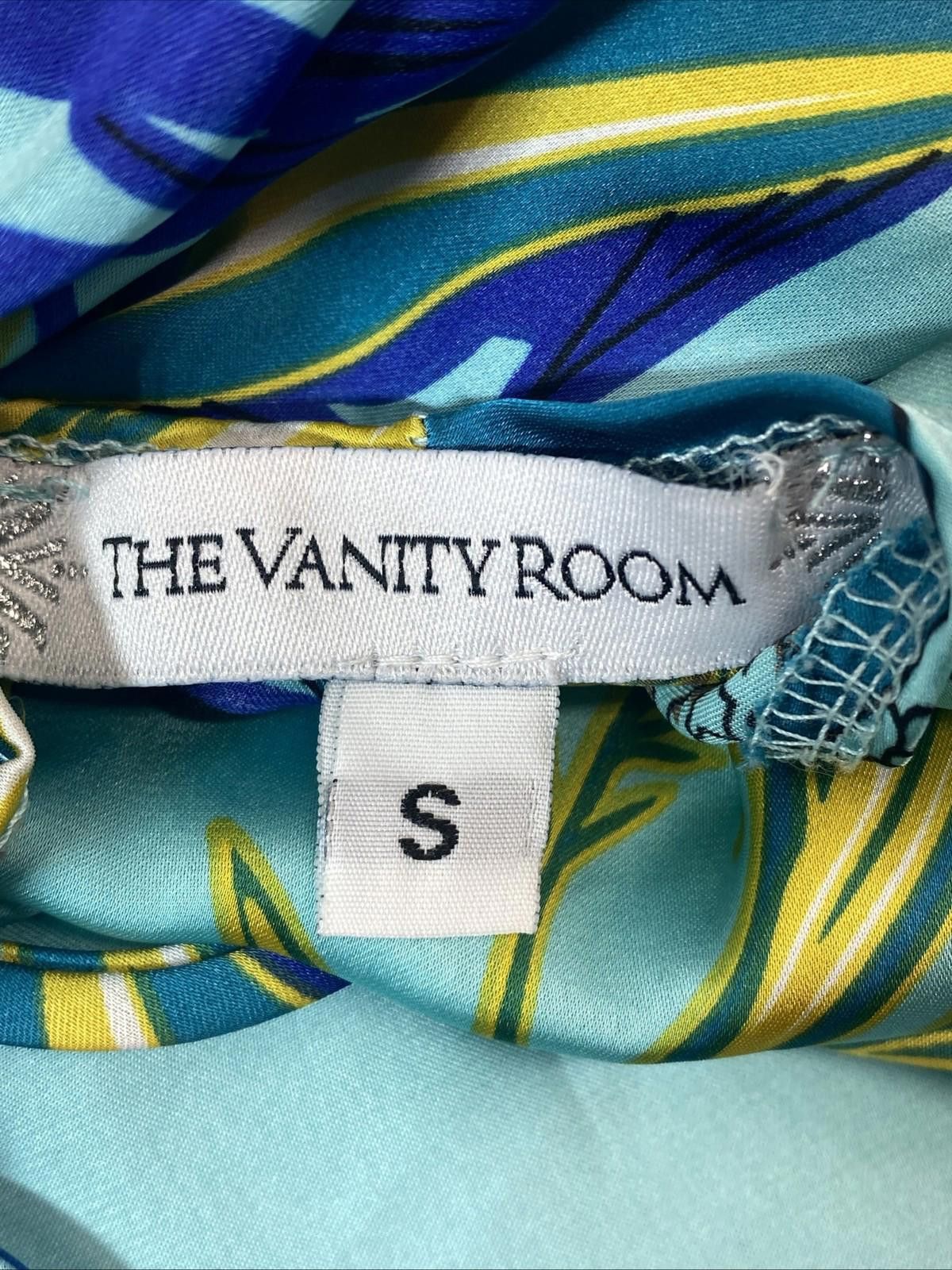 Flower Mountain Women Sundress Small Blue Floral The Vanity Room made in NYC Size S / US 4 / IT 40 - 6 Thumbnail