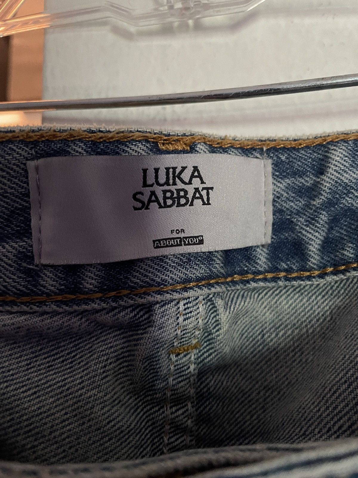 Designer Luka Sabbat x About You Patchwork Denim Jeans Size US 30 / EU 46 - 5 Thumbnail