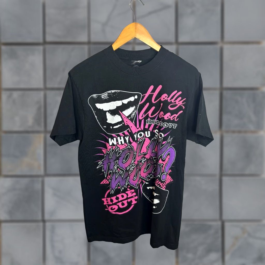 Vintage Hollywood Hideout T-Shirt Black Short Sleeve Men Medium Graphic Print 599 City Hipster Hollywood Vintage: No (adjusted per rules) Size US M / EU 48-50 / 2 - 1 Thumbnail