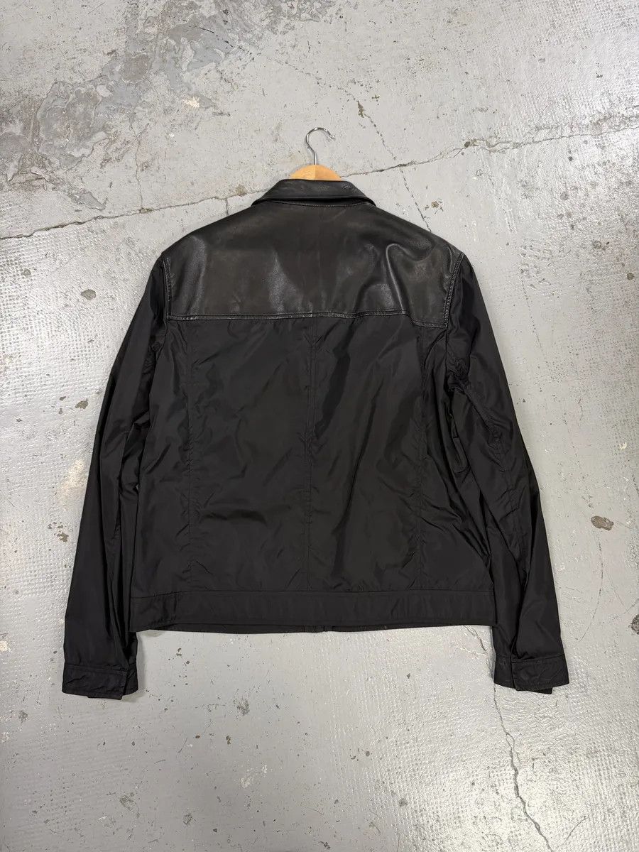 Prada SS2013 Prada Black Hybrid Leather Nylon Jacket Size US M / EU 48-50 / 2 - 2 Thumbnail