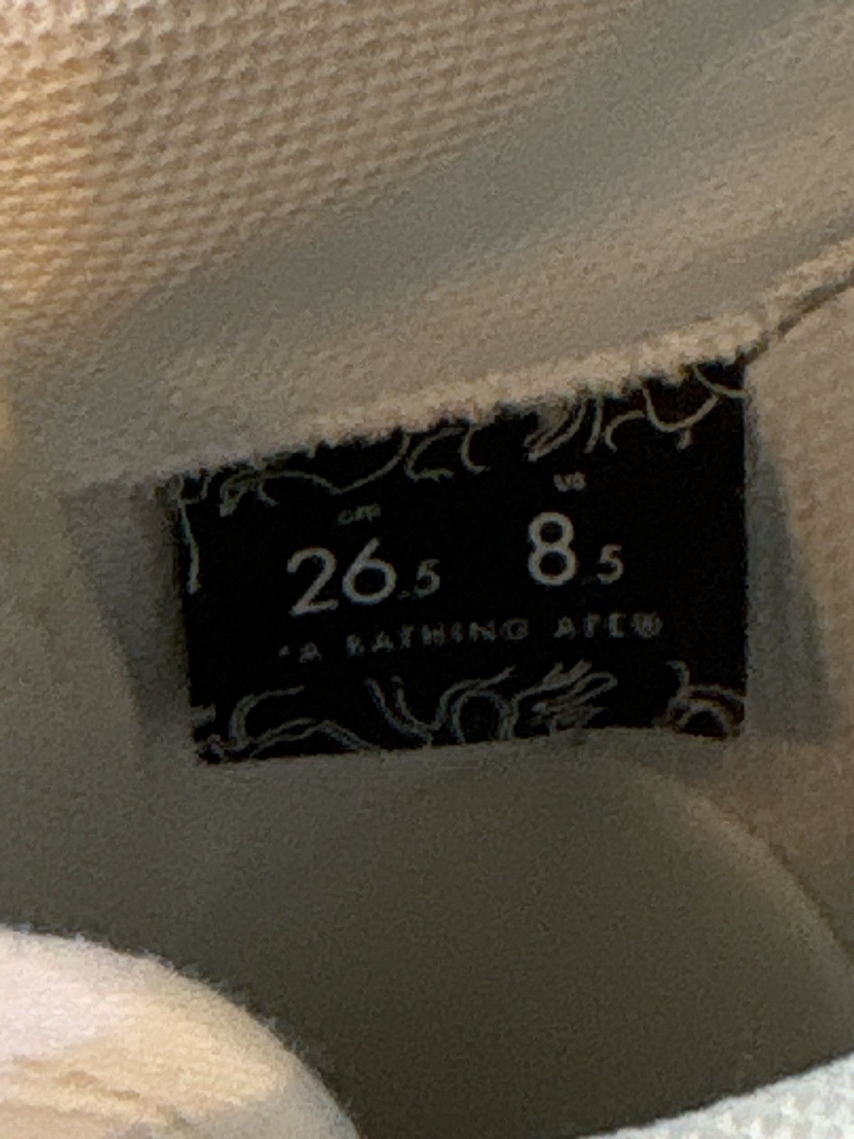 Bape BAPESTA LOW M2 'WHITE BLACK' Size US 8.5 / EU 41-42 - 6 Thumbnail