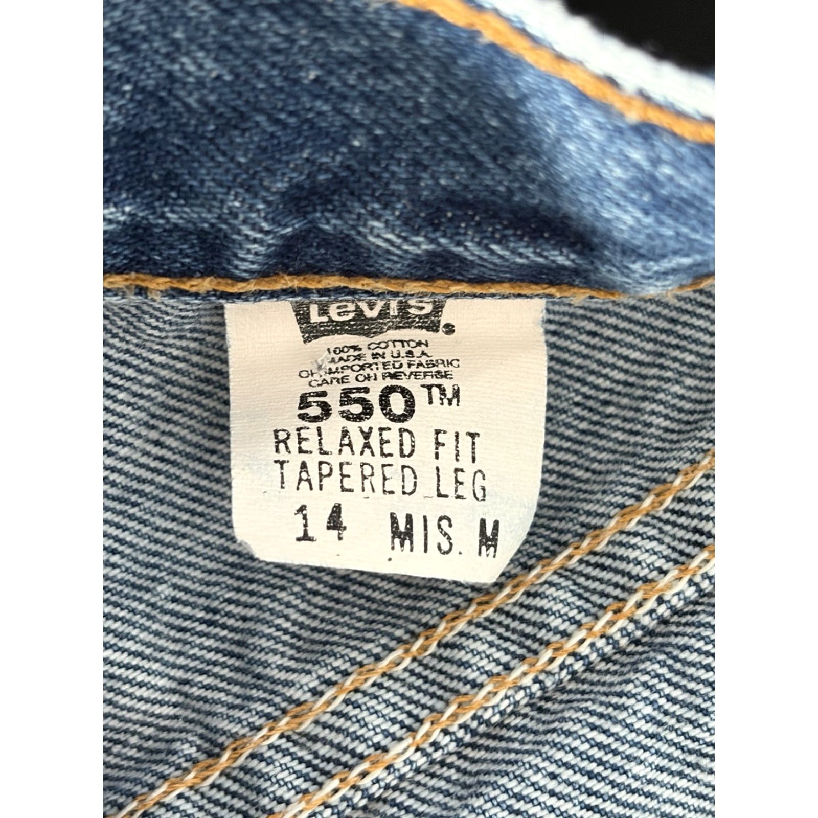 Levi's VINTAGE Levi's 550 Jeans Womens High Rise Relaxed Tapered Denim 14 Blue Size 36" / US 14 / IT 50 - 7 Thumbnail