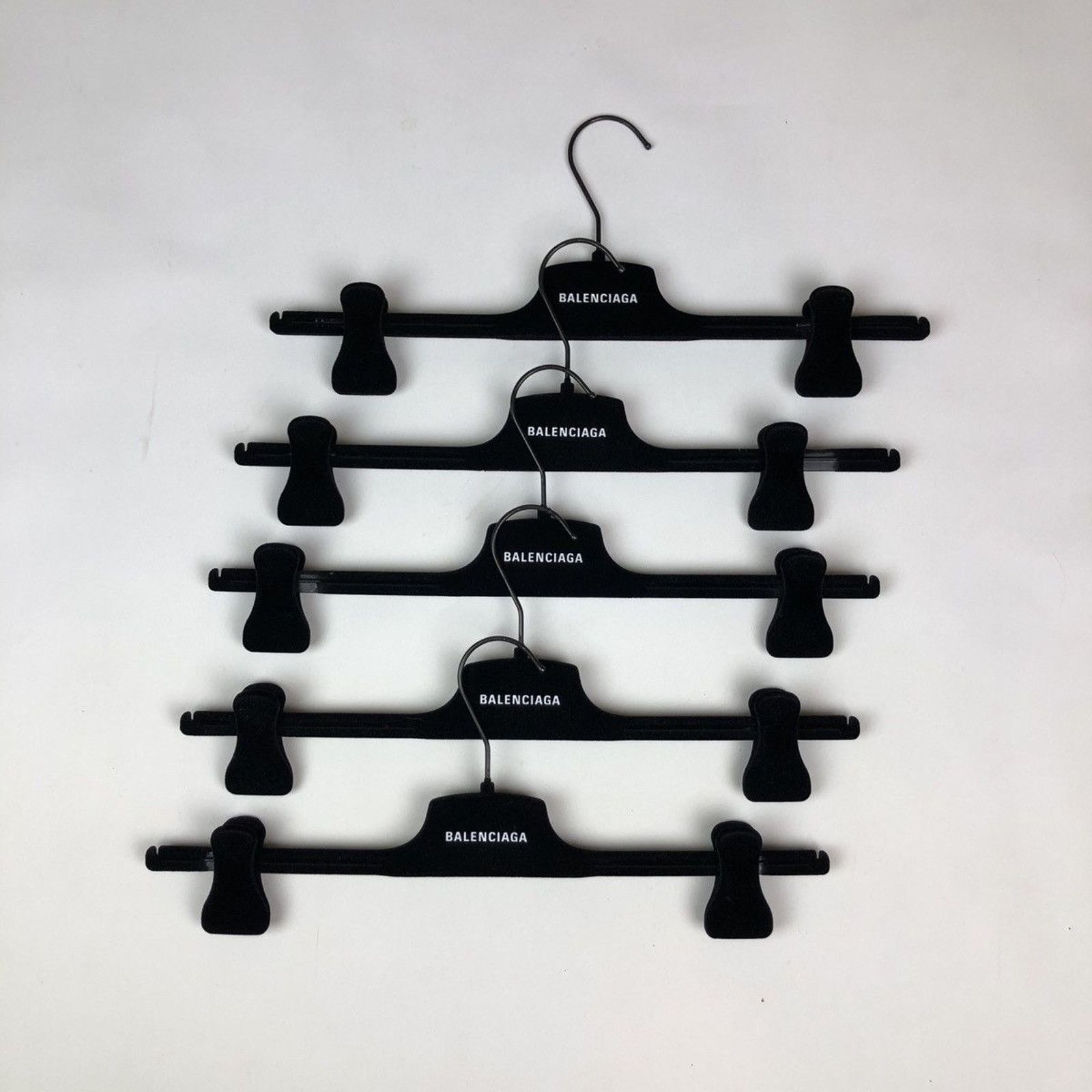 2 Balenciaga wooden cheapest hangers