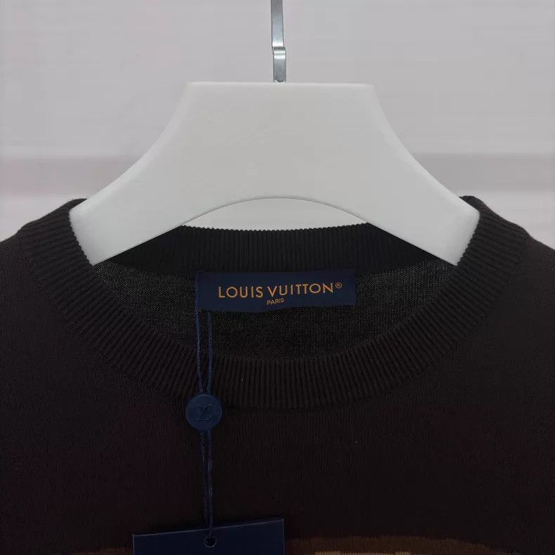 Louis Vuitton Louis Vuitton Fei Dong knitted brown box logo short sleeve Size US M / EU 48-50 / 2 - 3 Thumbnail