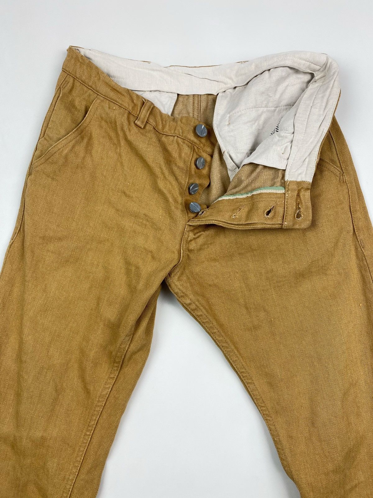 Freitag Freitag E550-33 Male Ochre Linen Work Pants Size US 30 / EU 46 - 4 Thumbnail