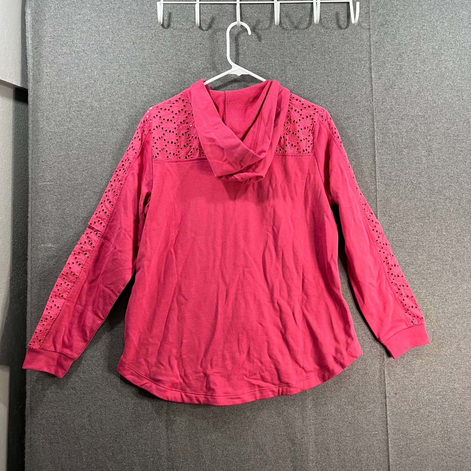 Other Susan Graver Weekend Washed French Terry Zip-Front Hoodie Size XXS / US 00 / IT 34 - 2 Thumbnail