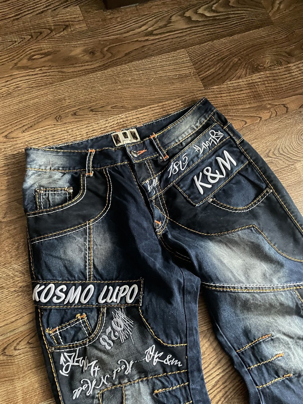 Vintage Archive Kosmo Lupo Jeans distressed y2k Denim pants Size US 37 - 3 Thumbnail