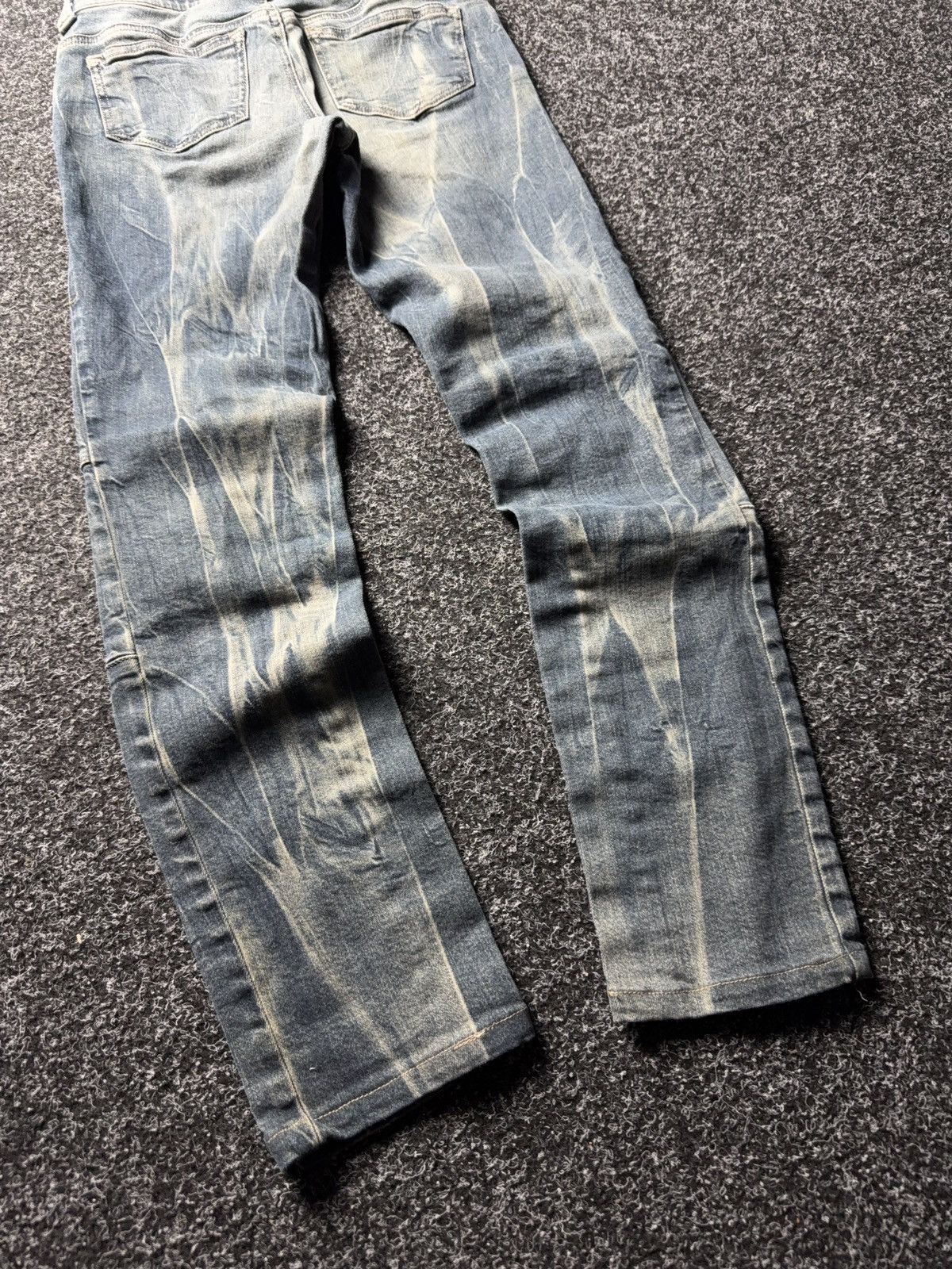 Diesel 00s Diesel JEGONFIRE Moto Faded Denim Jeans Slim Straight Size 27" / US 4 / IT 40 - 13 Thumbnail