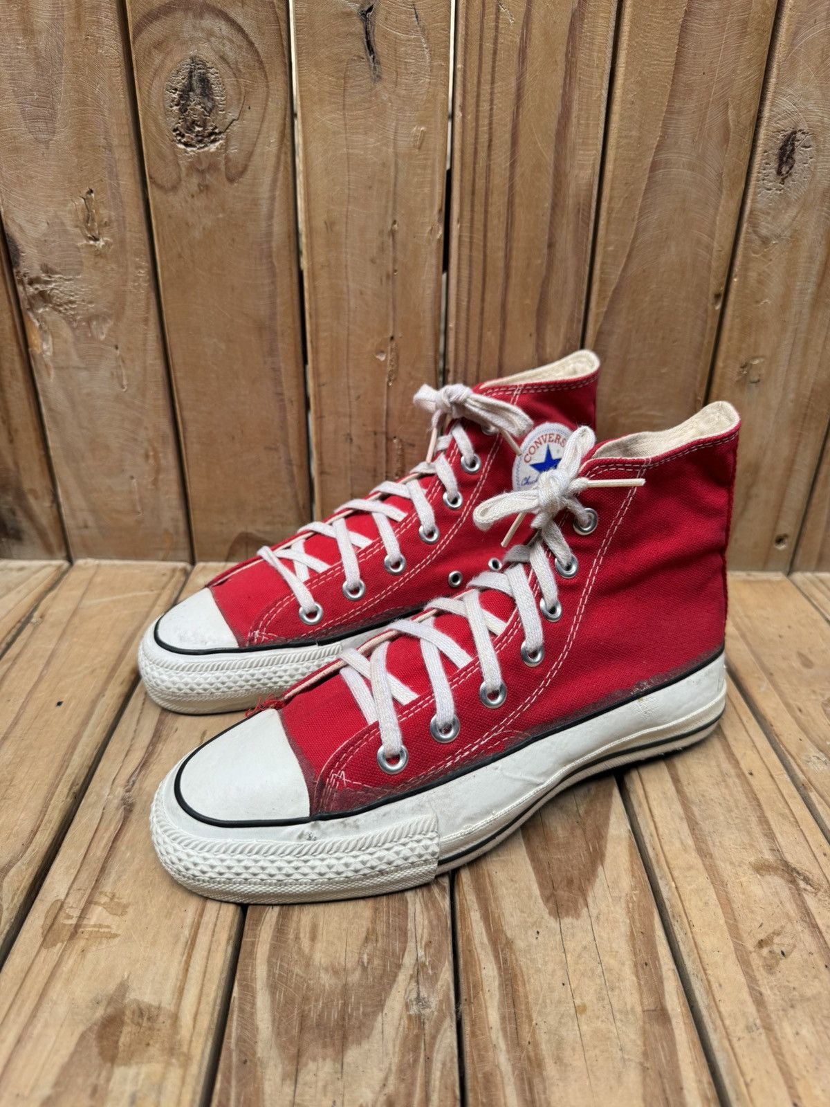 Converse VTG converse all star Hi Top canvas sneakers made in USA Size US 5 / EU 37 - 8 Thumbnail