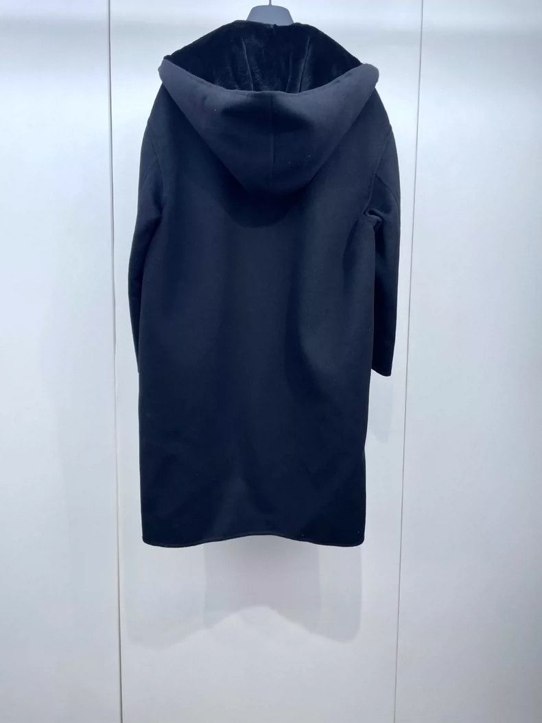Prada Prada Mink fur hooded lapel wool coat 2505-Nextarrow Size S / US 4 / IT 40 - 2 Thumbnail