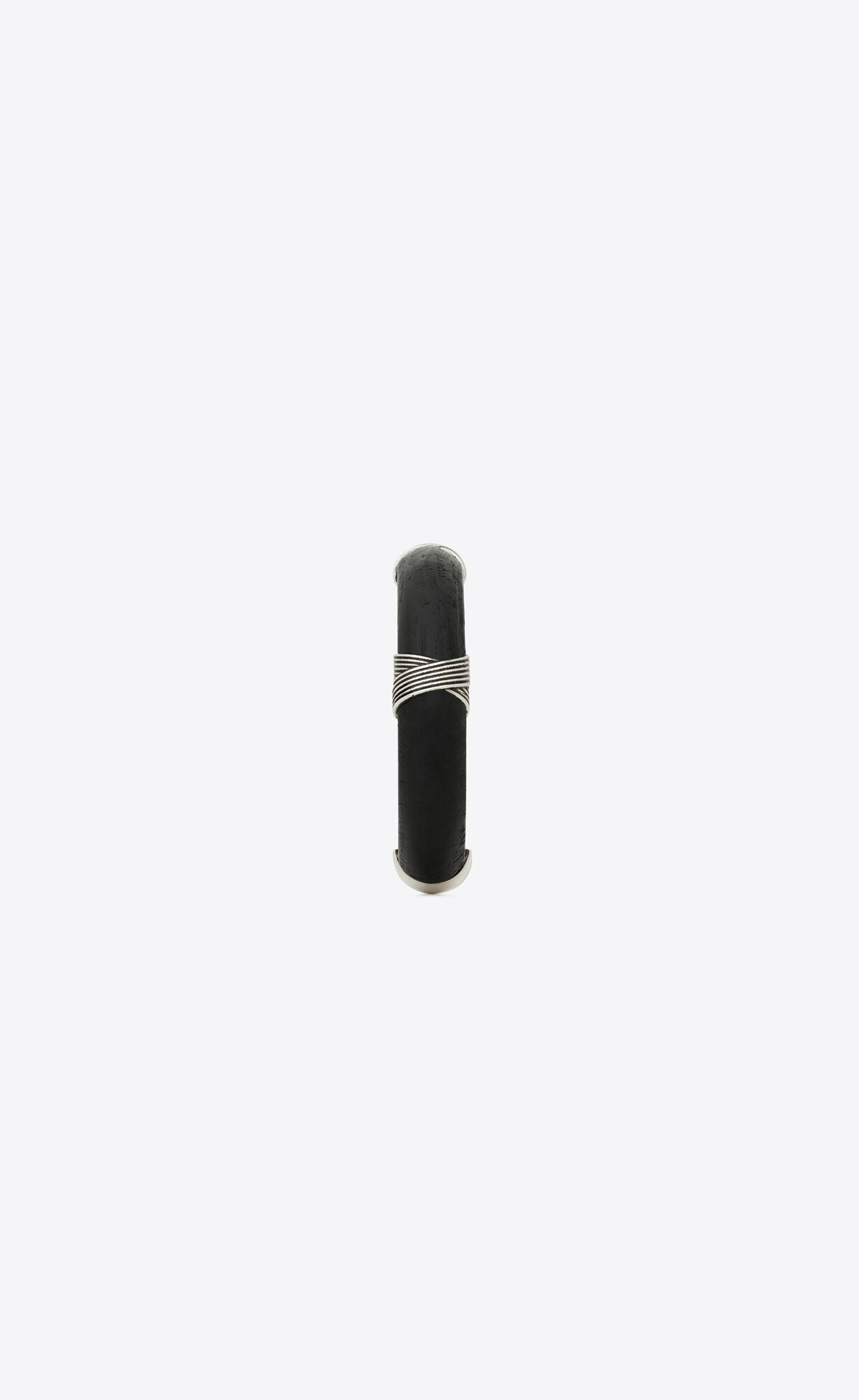 Saint Laurent Paris o1smrcs1224 Size: OS / Vintage Bracelet Metal Wood Silver Size ONE SIZE - 2 Thumbnail